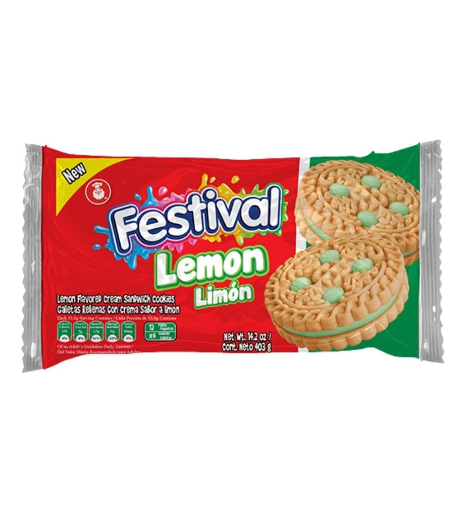 Goya Double Colombia biscuit with lemon cream 403 g - Galletas FESTIVAL Lim n