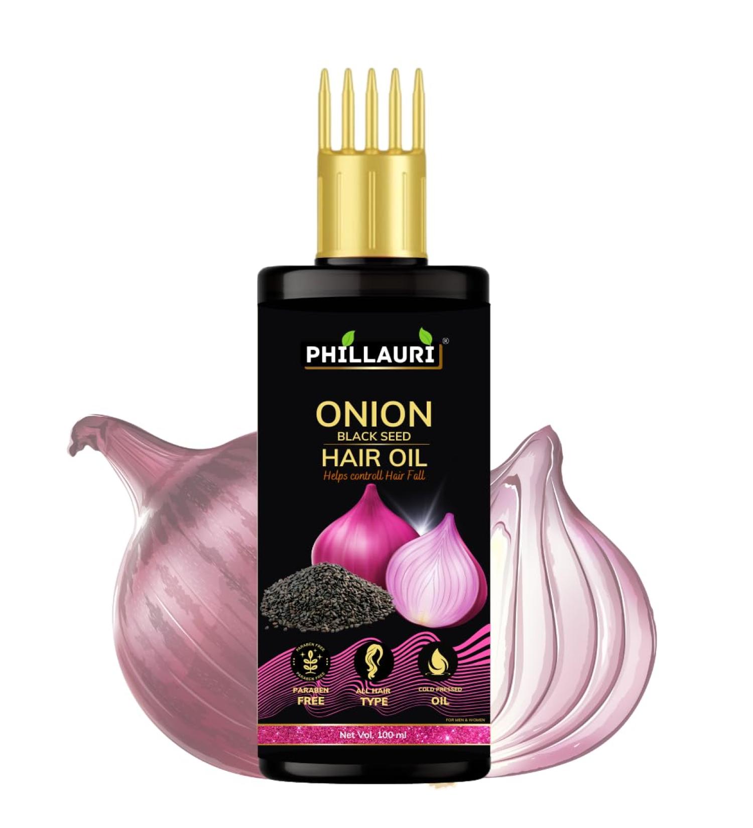 Onion Blackseed Hair Oil - Advanced Hair Growth Solution for Dandruff & Hair Fall - 100ml - International Shipping Available - Buy Online on GoSupps.com