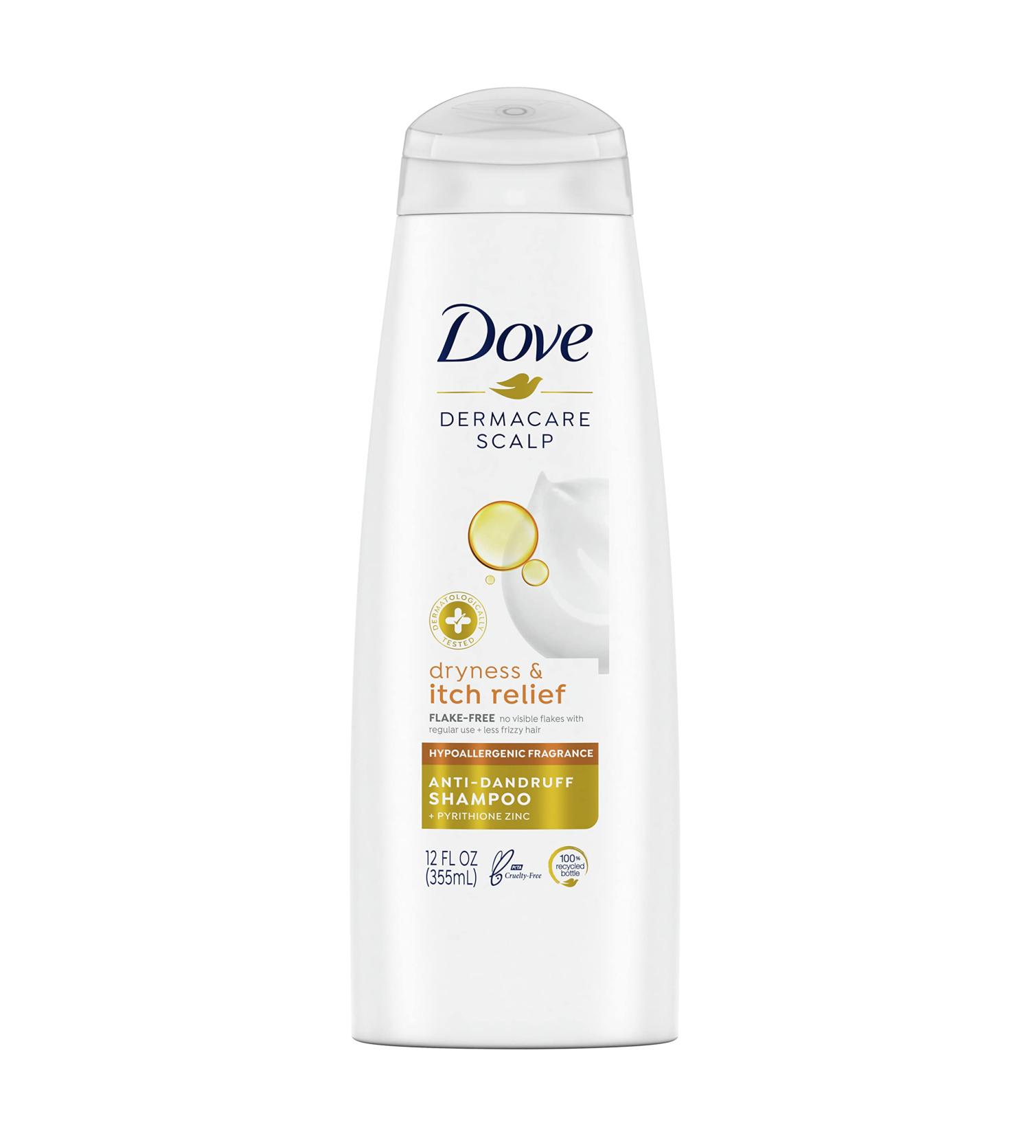 Dove DermaCare Scalp Anti Dandruff Shampoo - Dry Scalp Relief with Pyrithione Zinc 12 oz - Buy Online on GoSupps.com