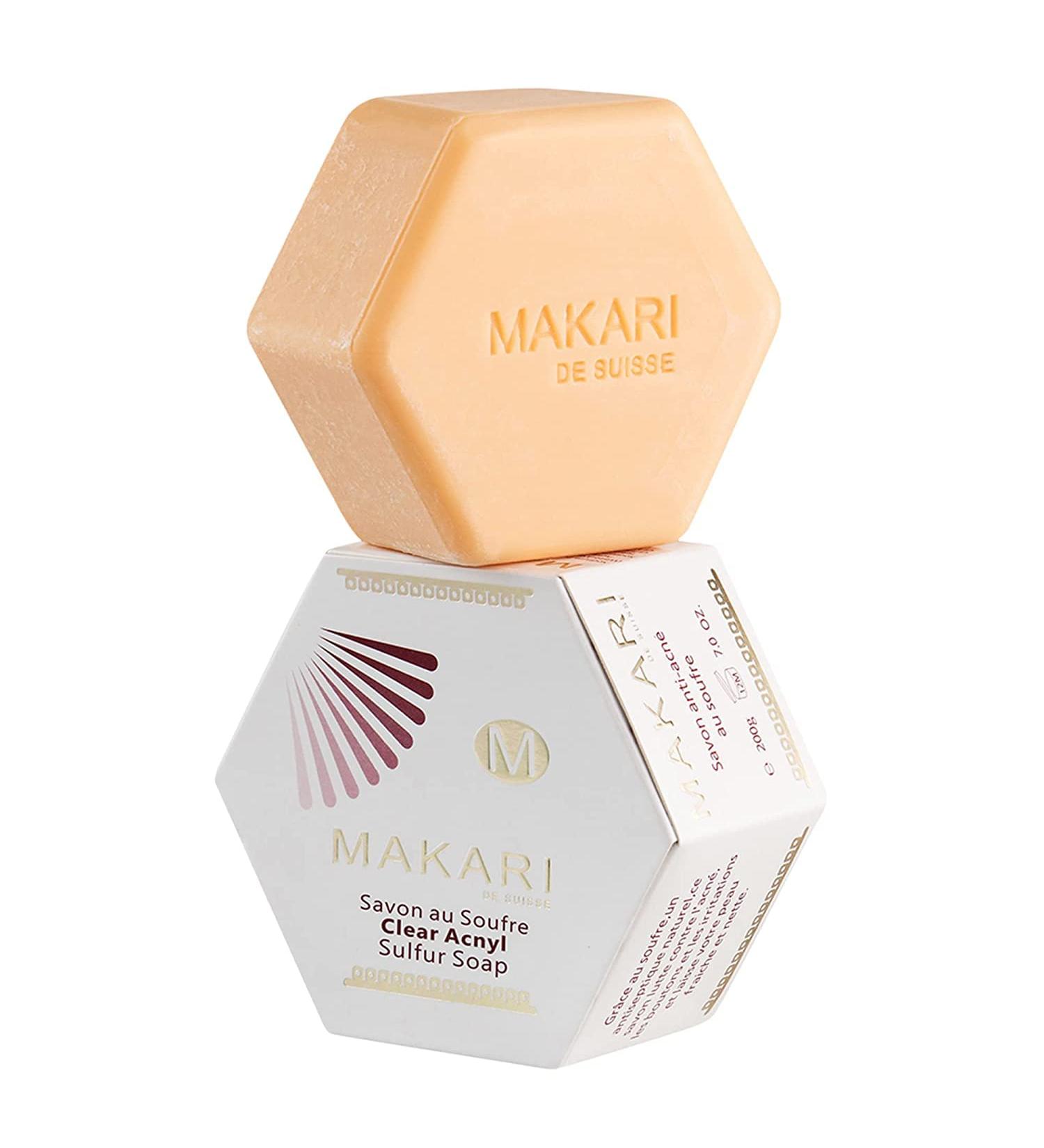 Makari Classic Acnyl Sulfur Soap 7 oz - Anti-Acne Bar Soap for Pimples, Whiteheads, Blackheads - Detoxify Pores, Control Oil - Oily & Acne-Prone Skin - Buy Online on GoSupps.com