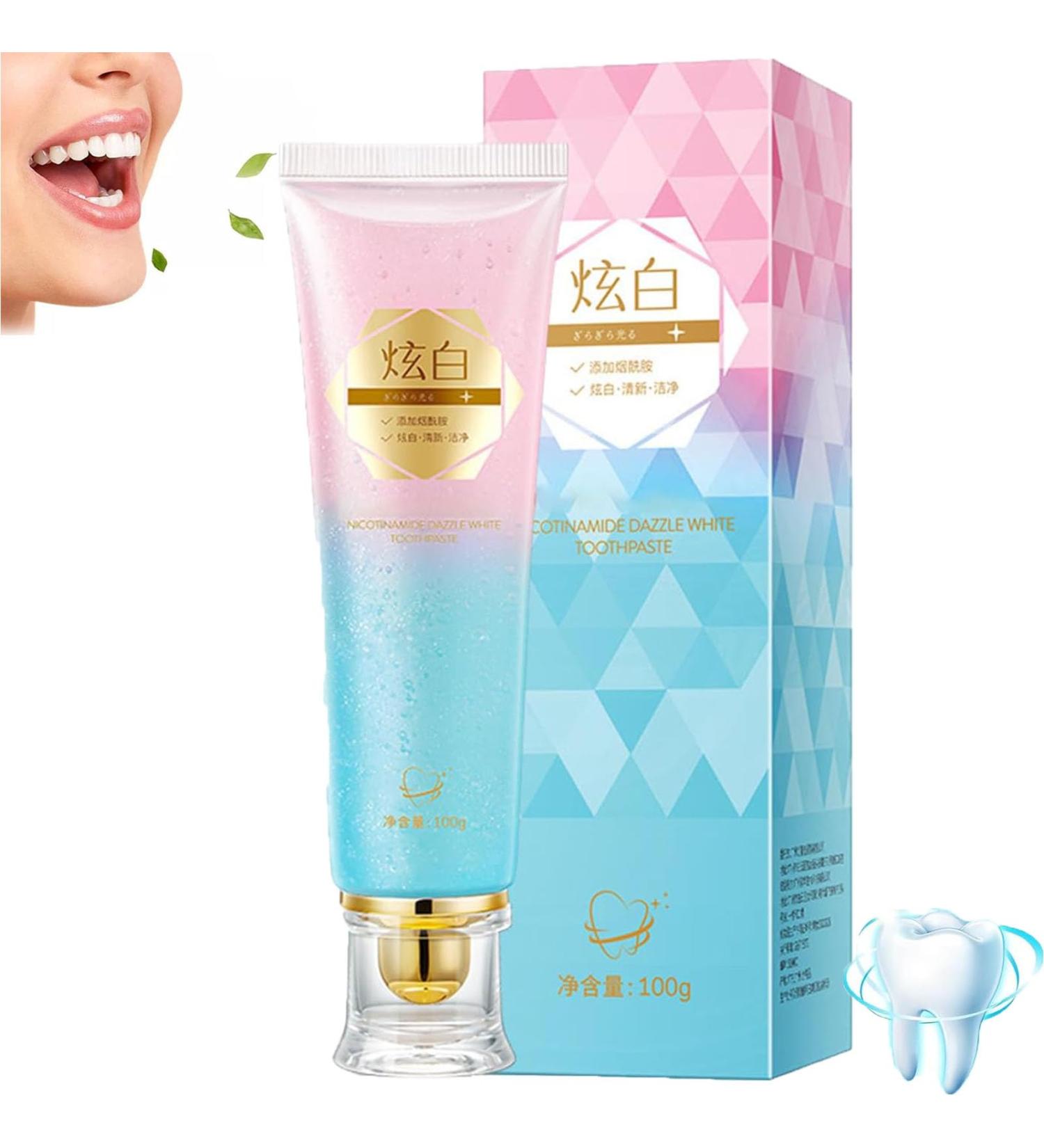 Body Accel Whitening Toothpaste 100g - Niacinamide Formula for Bright White Smile | Stain & Bleach Removal - Buy Online on GoSupps.com