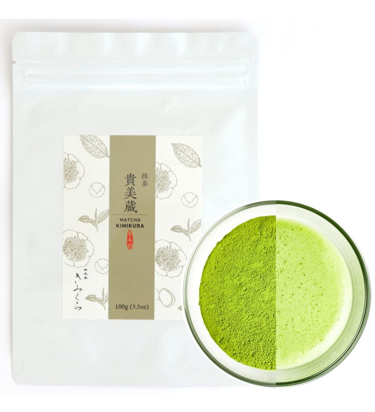 Premium Ceremonial Matcha Green Tea Powder from Japan -KIMIKURA Matcha | Japanese Tea KIMIKURA (100g value pack) - Buy Online on GoSupps.com