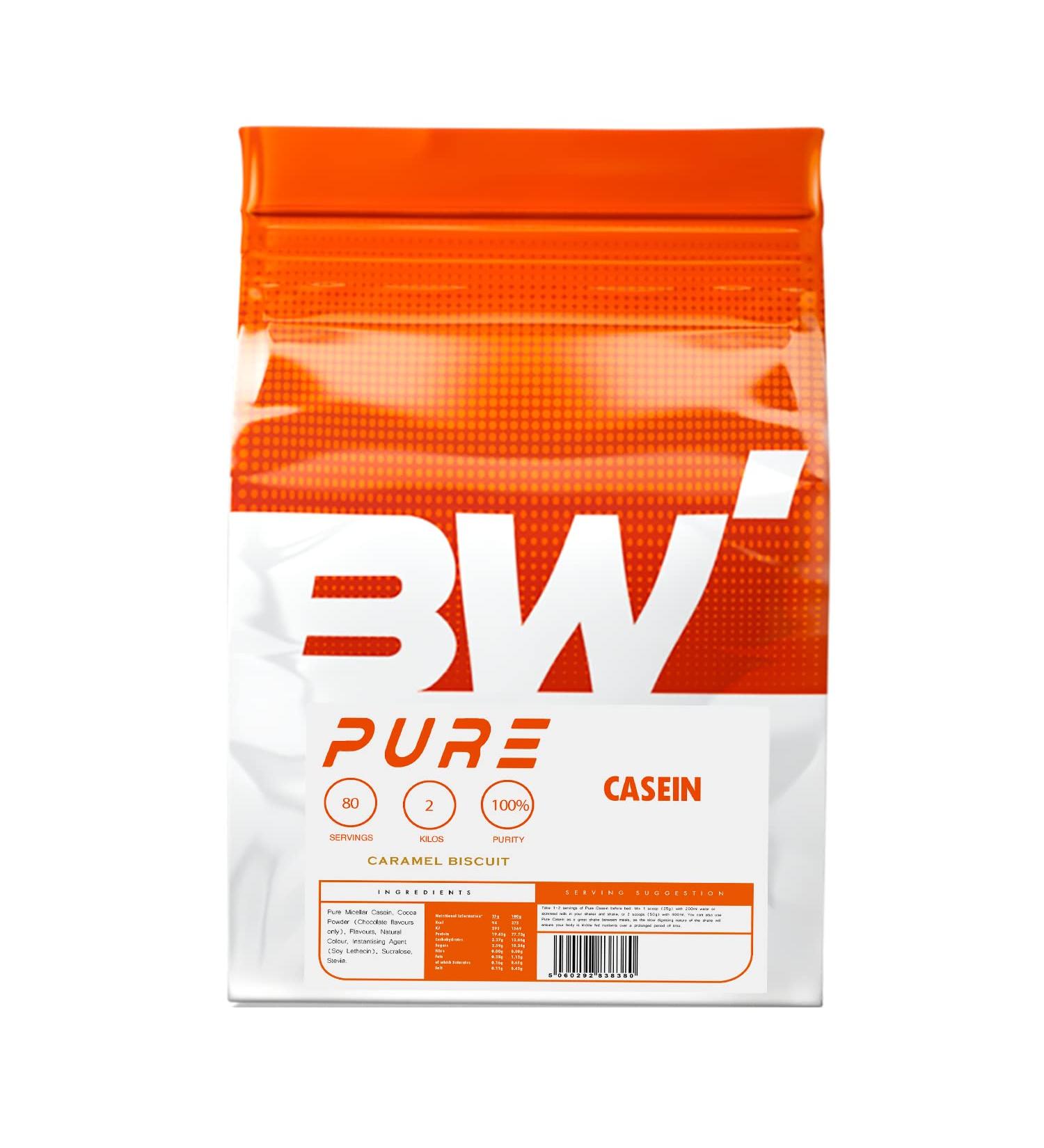 Bodybuilding Warehouse Pure Casein Protein Powder -Caramel Biscuit-2kg