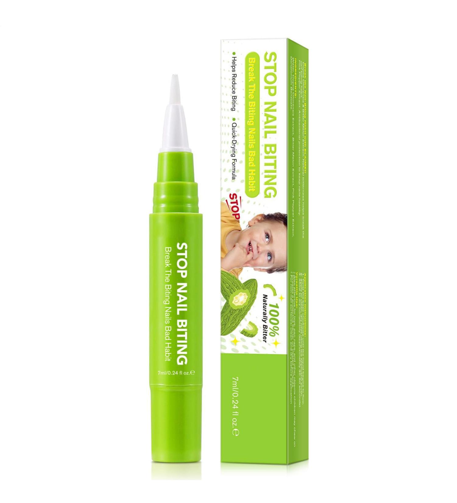  Sghtil Anti-Nail Biting Nail Polish - Anti-Redness Treatment Nail Polish Pen 7ml - Natural Solution to Stop Nail Biting Practical for the Whole Family - Buy Online on GoSupps.com