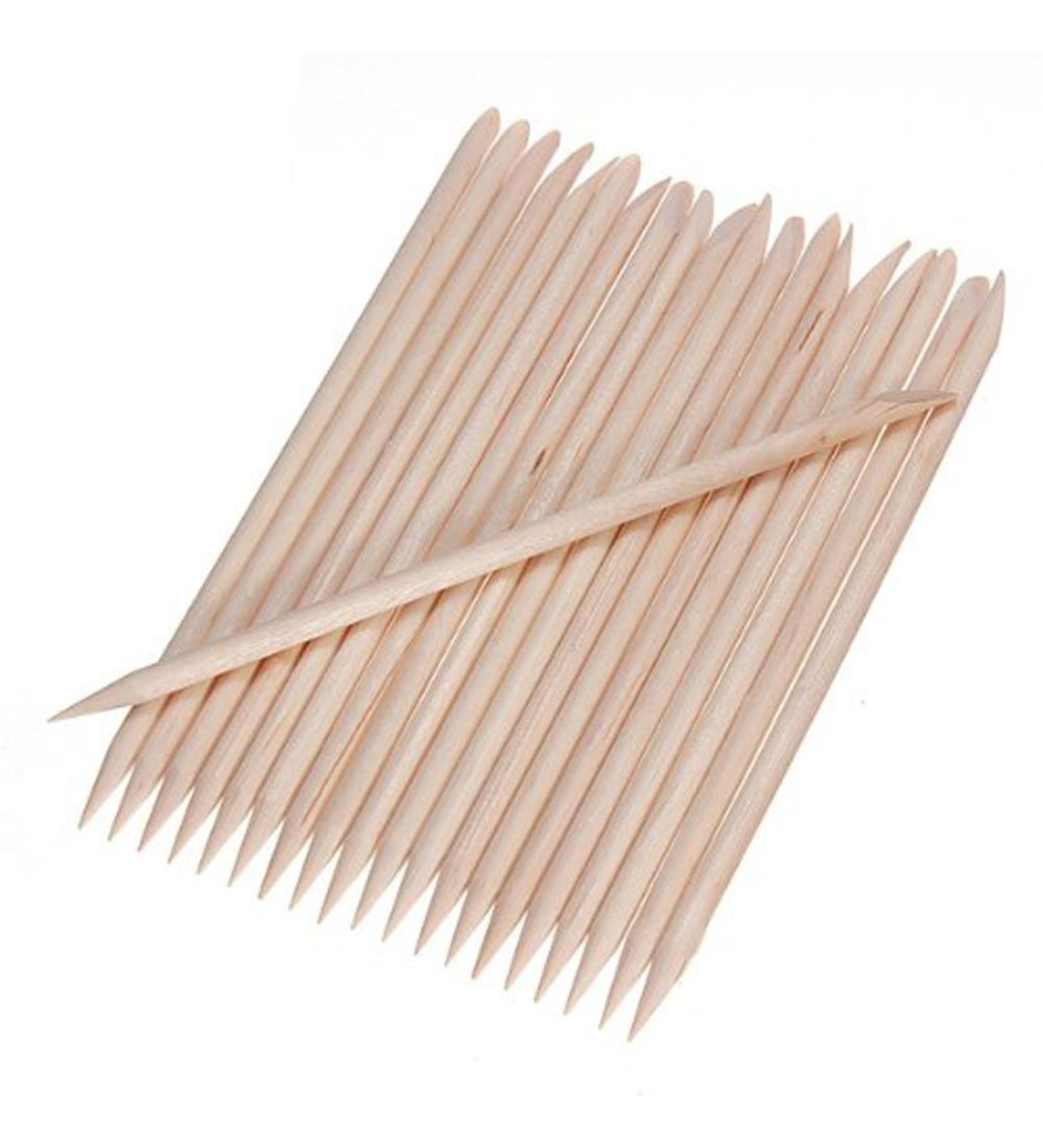 50pcs Wooden Sticks Nail Art Cuticle Pusher Remover - Multi-functional Manicure/Pedicure Tool - Buy Online on GoSupps.com