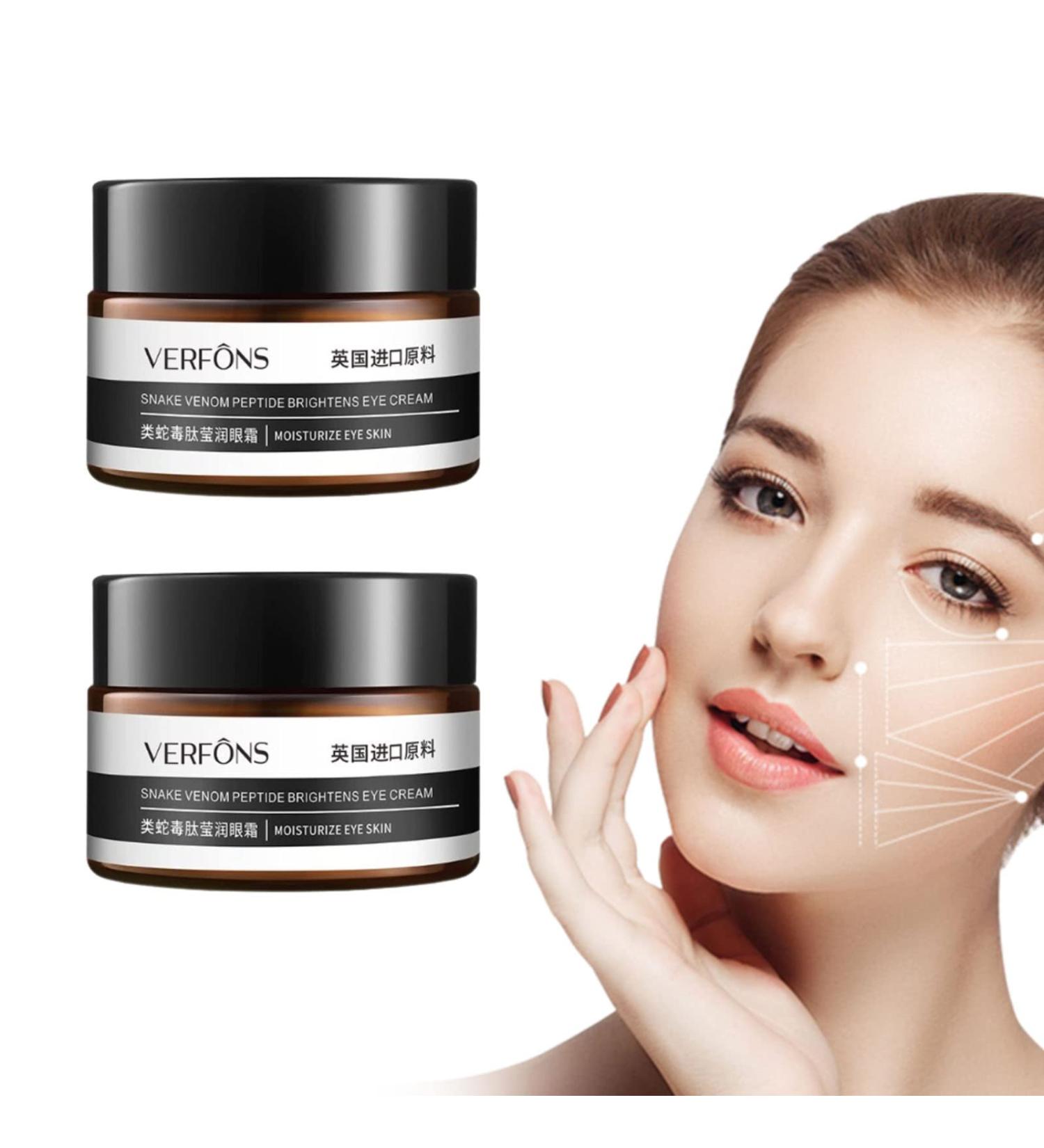 Verfons Snake Venom Firming Eye Cream - Anti-Aging Eye Bag Treatment Instant Removal of Bags & Fine Lines (2pcs - Buy Online on GoSupps.com