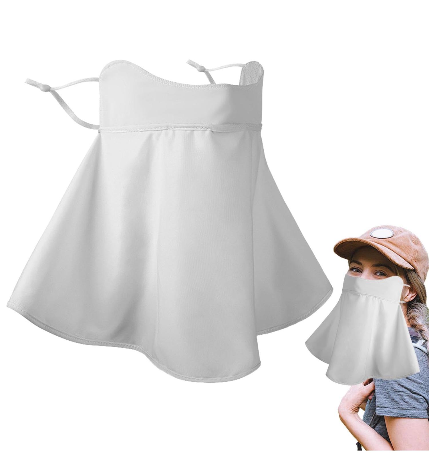 Ibuloule Sun Face Shield - UV Protection Light Cooling Facial Cover with Ear Loops - Summer Sun Protection Scarf in Gray - Buy Online on GoSupps.com
