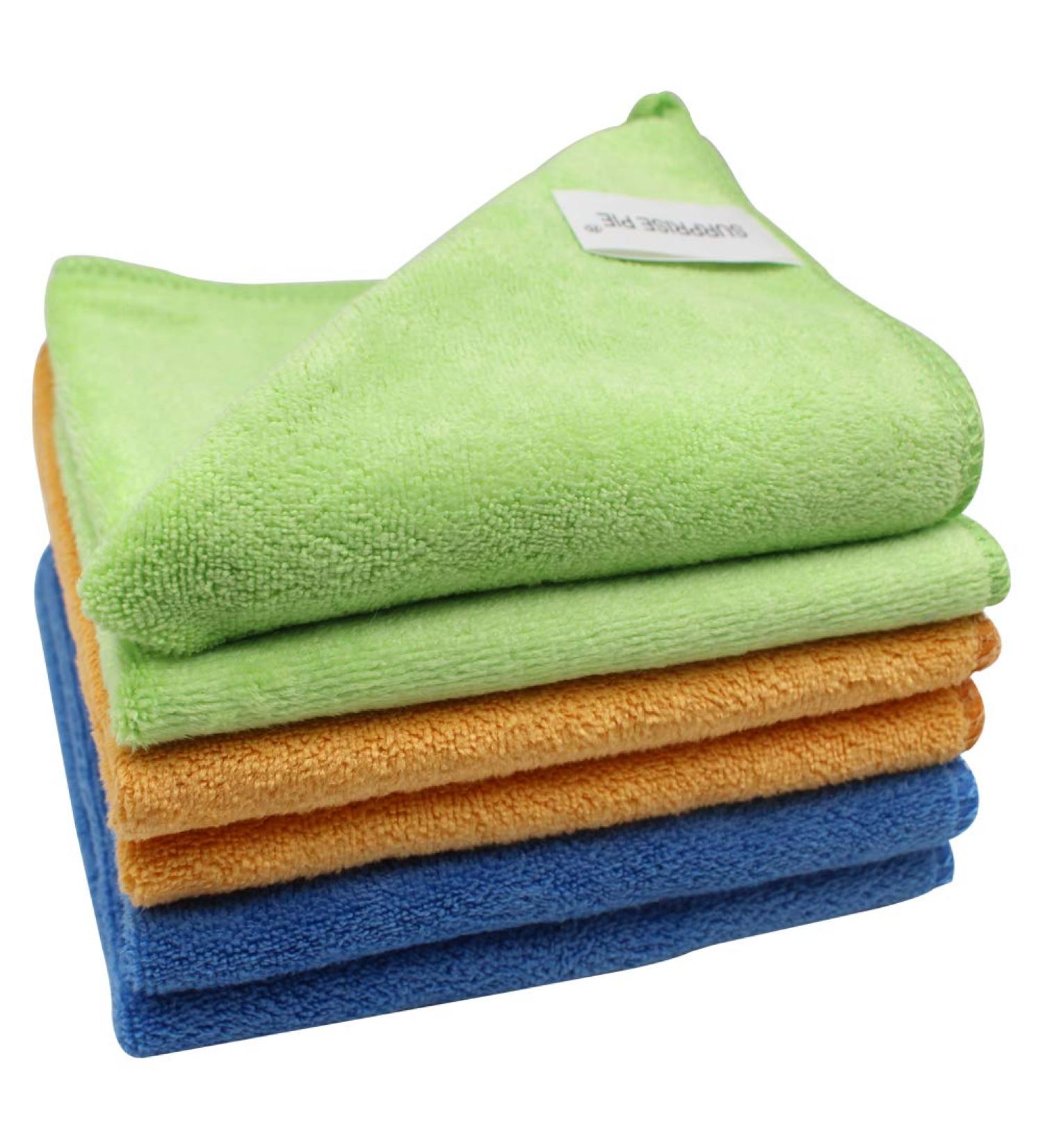 6 Pack Microfiber Cleaning Cloths 400 GSM - Lint Free, 12x12 Inches, Multi-Colored - Ideal for Kitchen, Car, House, Boat - Soft and Thick Reusable Towels - Buy Online on GoSupps.com