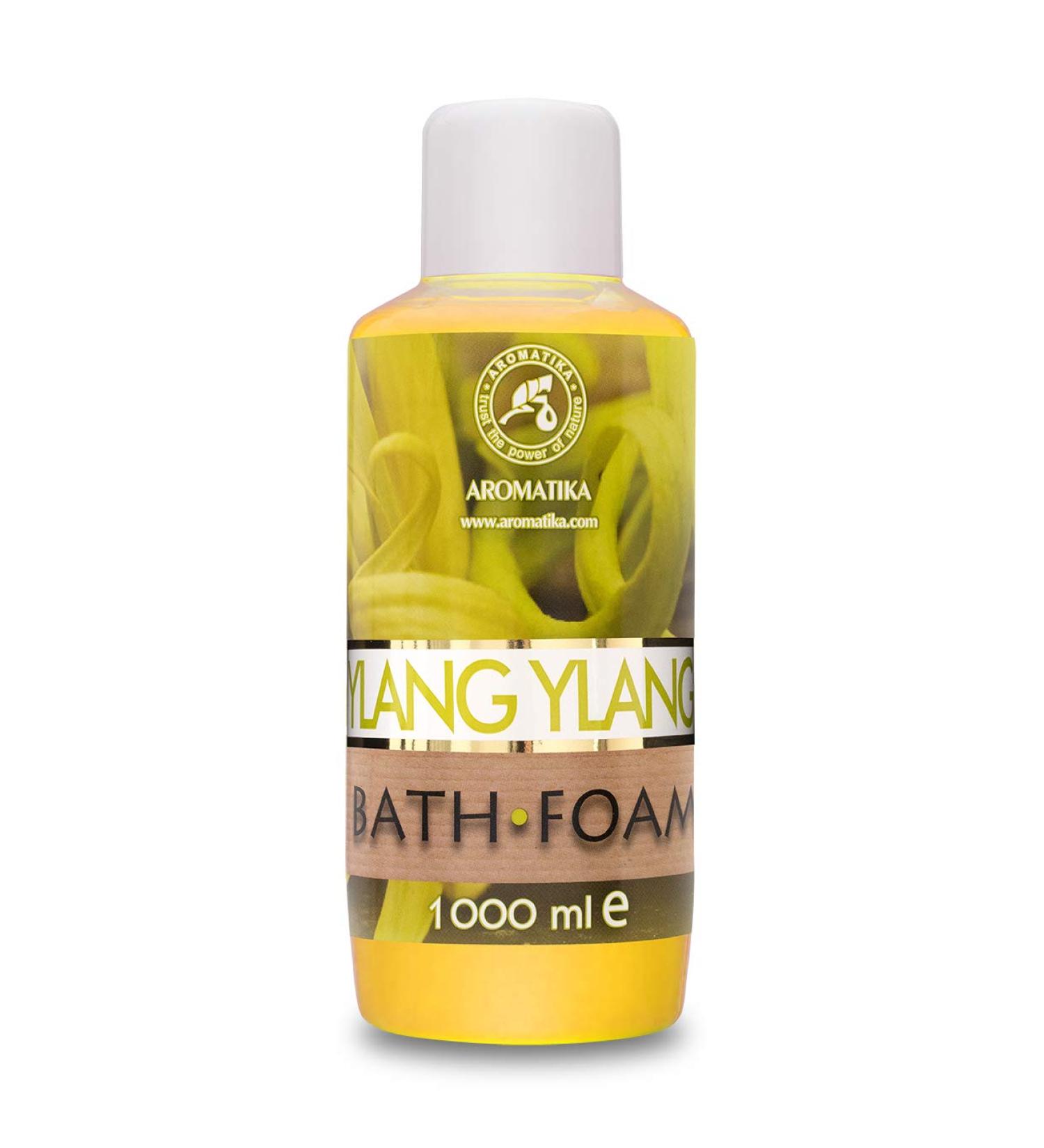 Bubble Bath Foam with Ylang Ylang Essential Oil 1000ml - Body Care for Good Sleep and Relaxation - Aromatherapy Spa Experience - Buy Online on GoSupps.com
