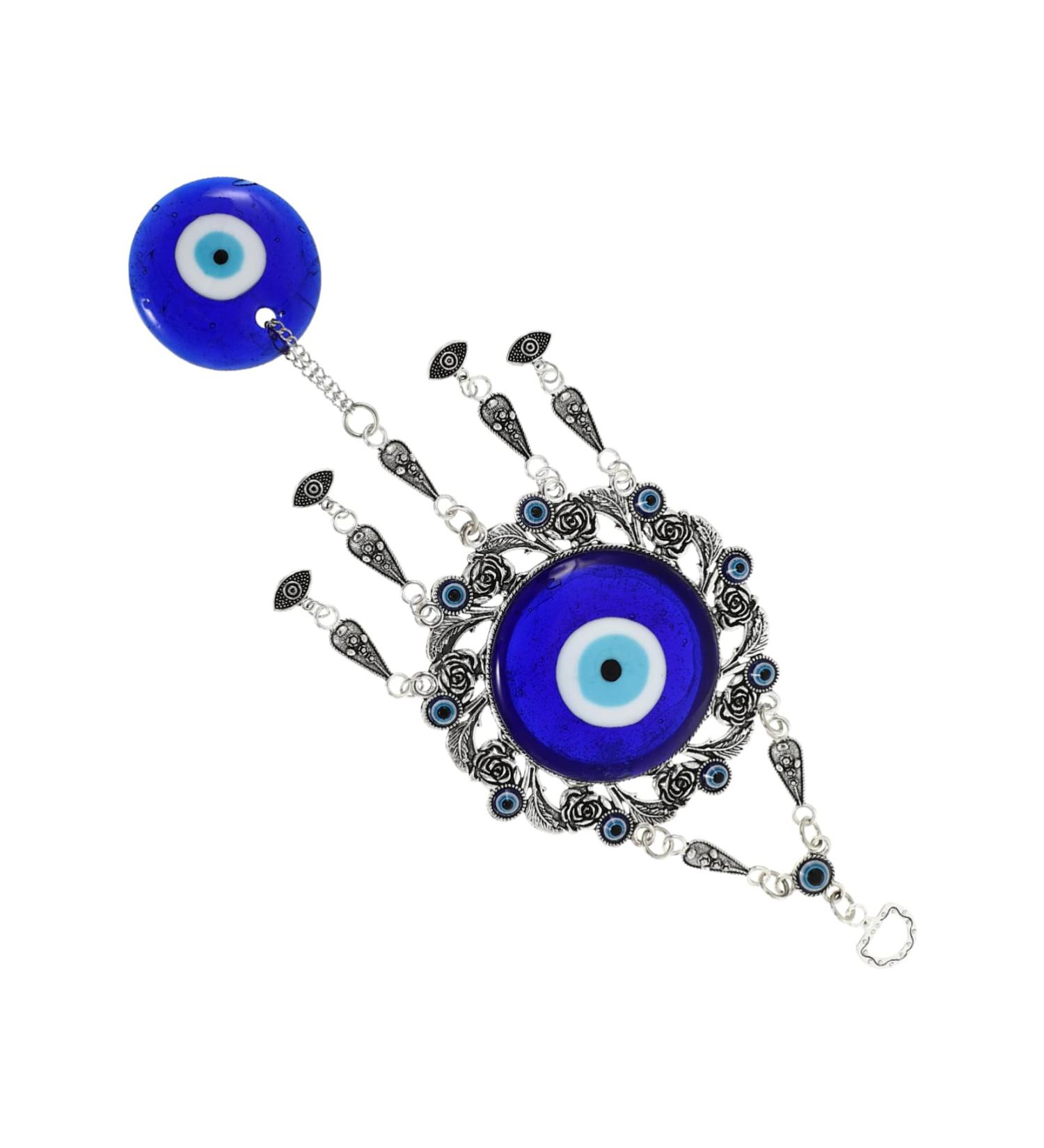 Zerodeko 1pc Blue Eyes Pendant Home Decor Ornament Window Decor Evil Eye Blue Eye Pendant Alloy Rhinestones Blue 30x15cm - Buy Online on GoSupps.com