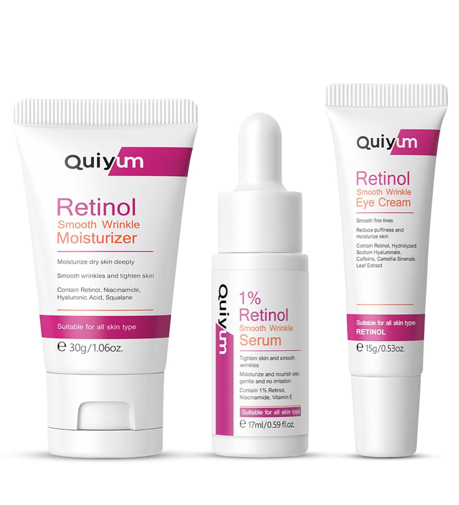 Retinol Travel Skincare Set | Hydrating Essentials for Women | Travel Size Skin Care Kit with Serum Face & Eye Cream | Perfect Beauty Gift Set - Buy Online on GoSupps.com