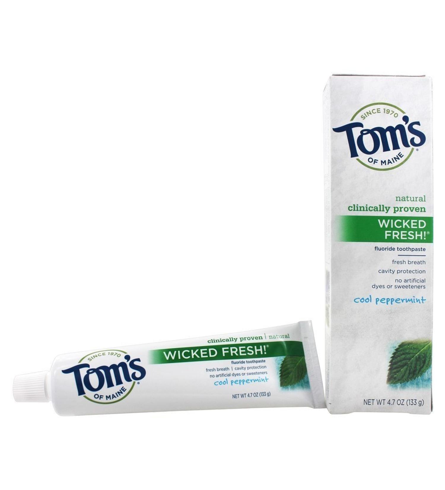 Tom's of Maine Natural Wicked Fresh Fluoride Toothpaste Cool Peppermint 4.70 oz