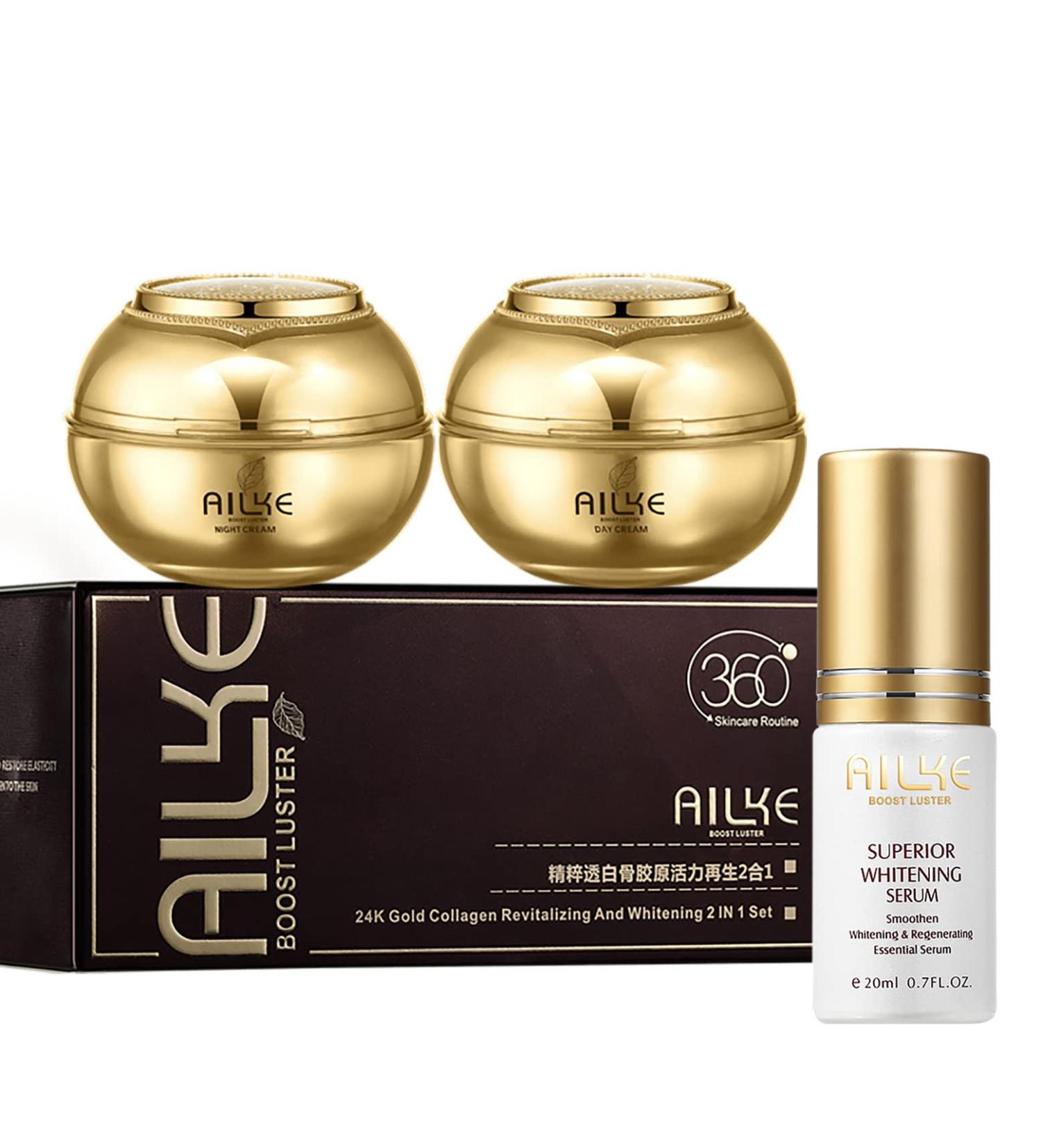 Skin Lightening And Glowing Face Cream Anti-Acne & Freckle Quickly Absorb Refreshing Non Greasy Smooth Texture Deep Moisturizing Skin Radiant 3 In 1 Set - Buy Online on GoSupps.com