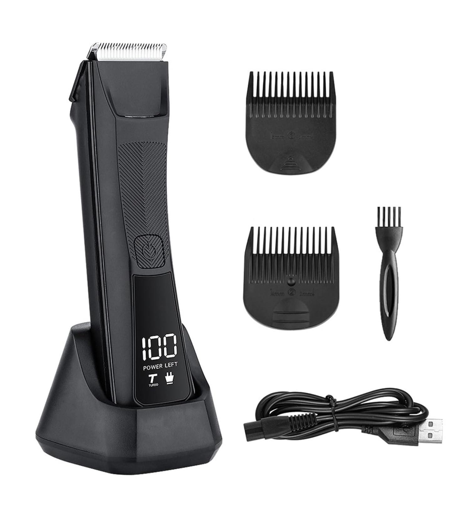 Pro Hair Clipper Washable Electric Groin & Body Trimmer for Men & Women Ball Shaver Body Groomer Beard Grooming Rechargeable Pubic Hair Trimmer - Buy Online on GoSupps.com