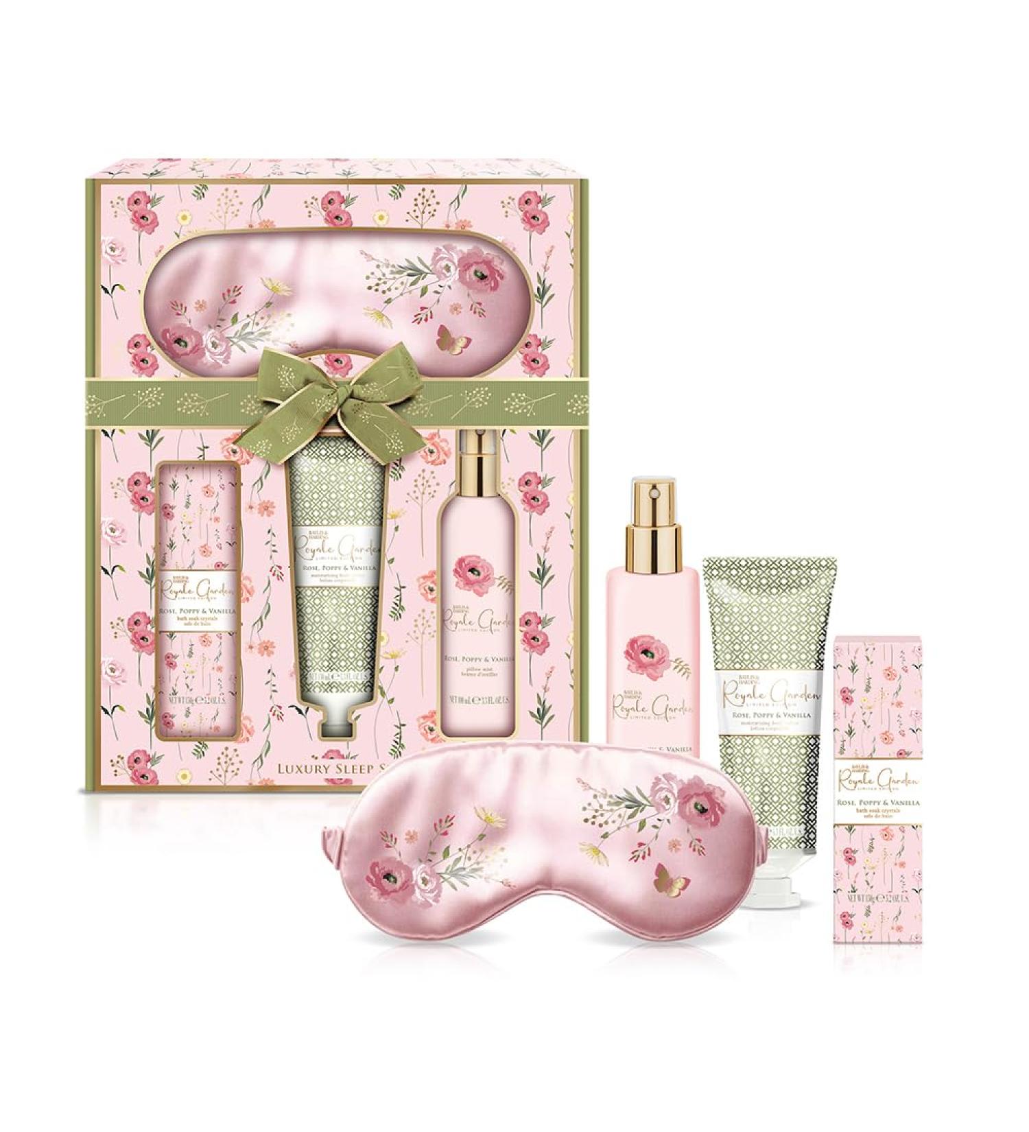 Baylis & Harding Royale Garden Rose Poppy & Vanilla Luxury Beauty Sleep Gift Set (Vegan Friendly) - Buy Online on GoSupps.com