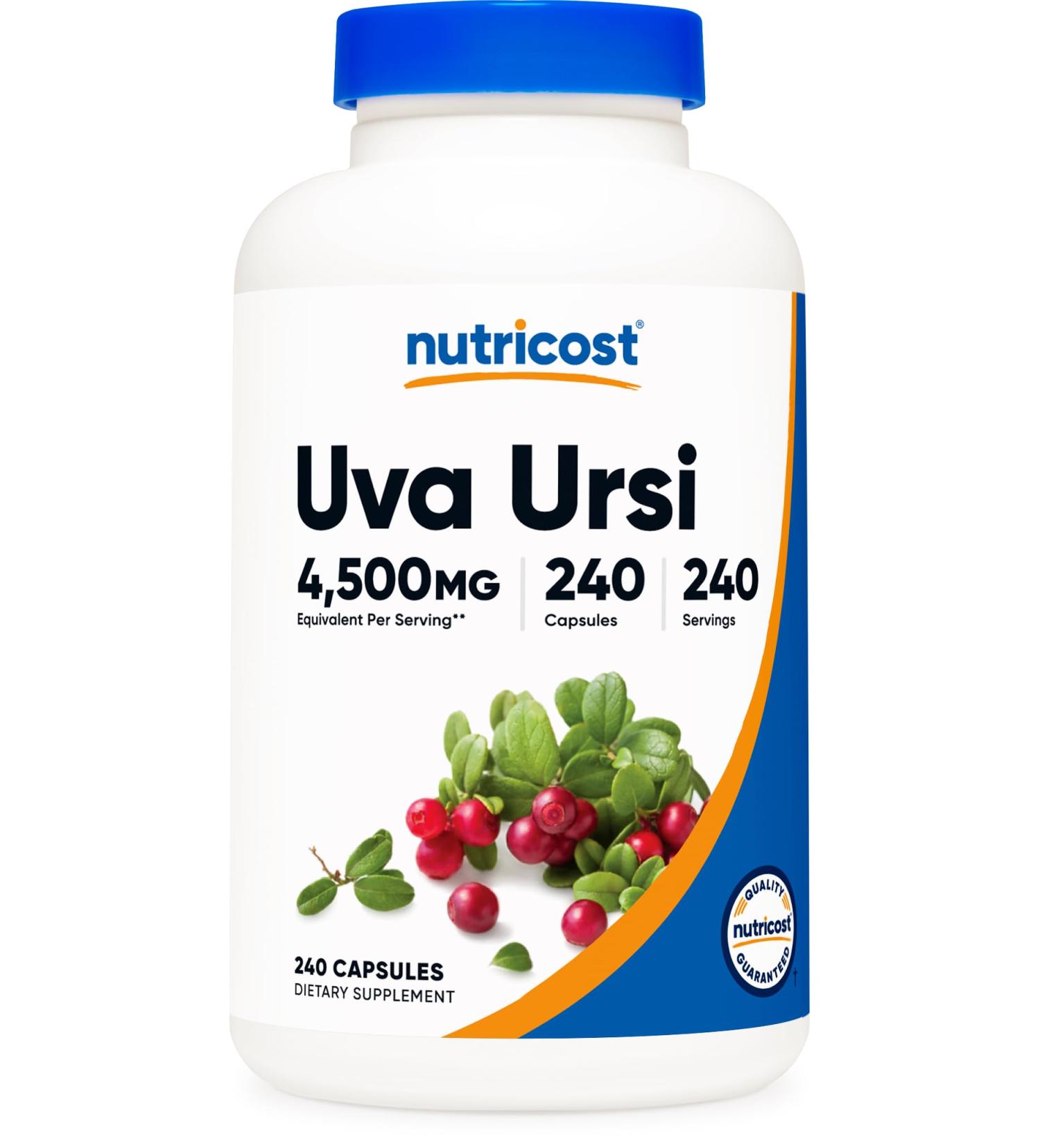 Nutricost Uva Ursi 4500mg | 240 Vegetarian Capsules | Gluten Free & Non-GMO - International Shipping Available - Buy Online on GoSupps.com