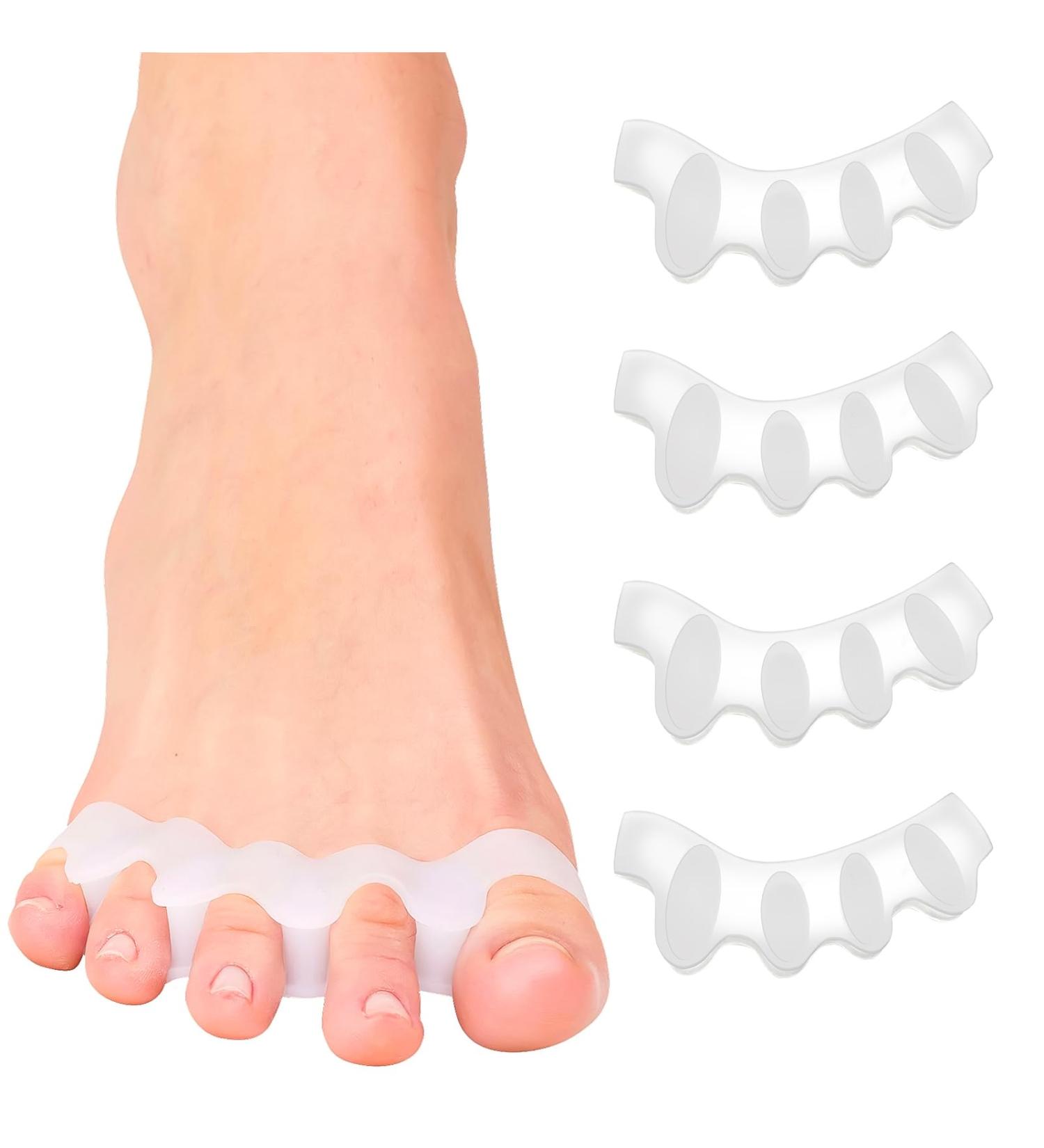 Silicone Toe Separators for Bunions & Hammertoes - Restore Toes & Correct Big Toe Shape | International Shipping - Buy Online on GoSupps.com