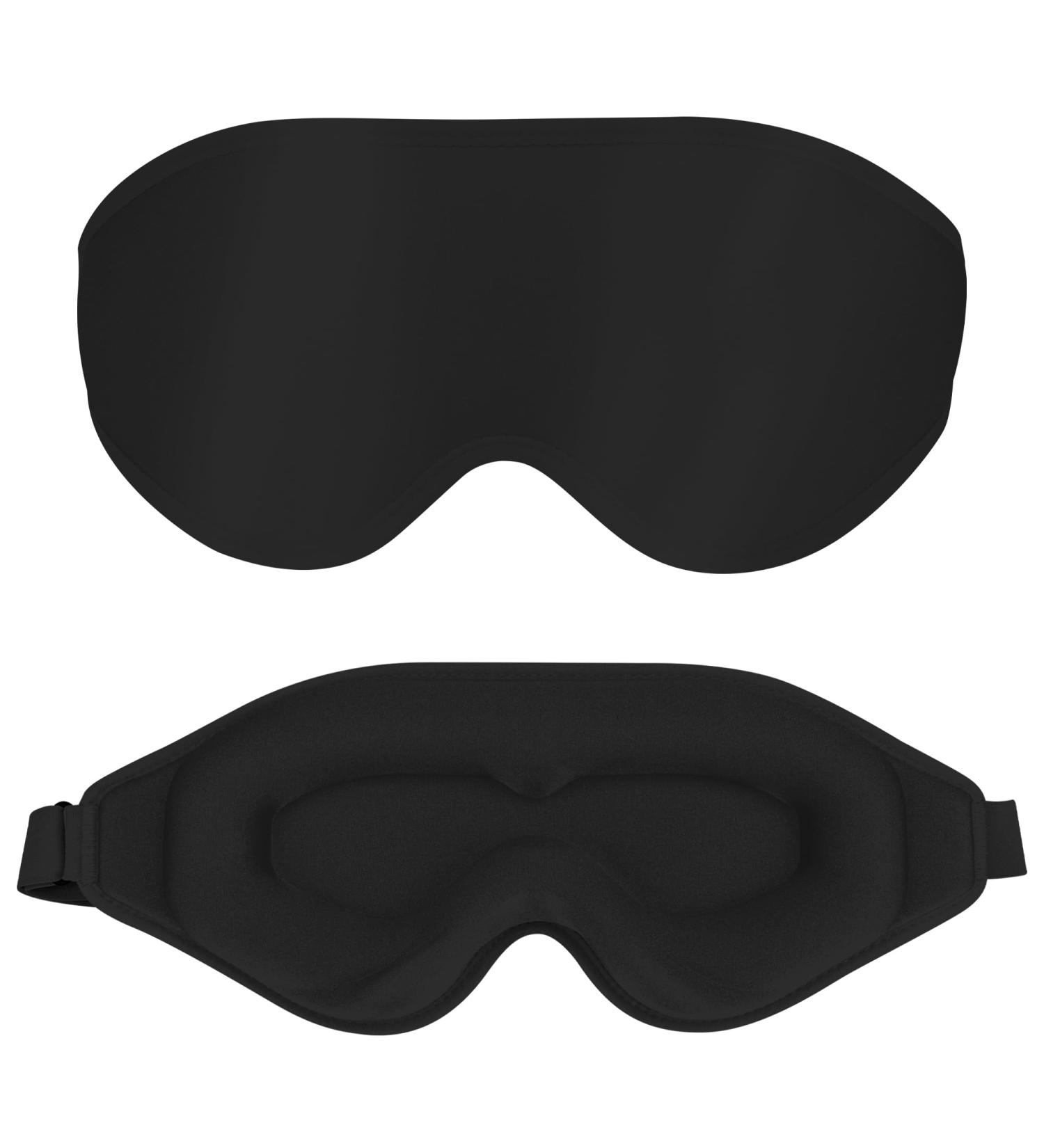 YUNAI 3D Sleep Eye Mask - Adjustable Contoured Cup Night Blindfold for Side Sleepers | Soft Blackout Eye Shade for Sleep Travel & Yoga | Ideal for Men & Women - Buy Online on GoSupps.com