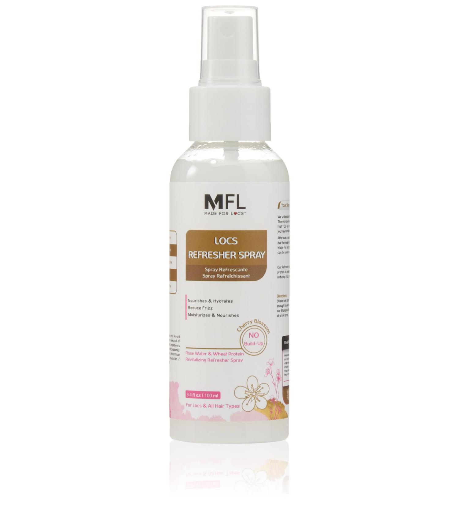 Made For Locs Vegan Rose Water Refresher Spray | Moisturizer and Deodorizer | Delightful Rose Scent (3.4 oz) Rose 3.4 Fl Oz (Pack of 1) - Buy Online on GoSupps.com