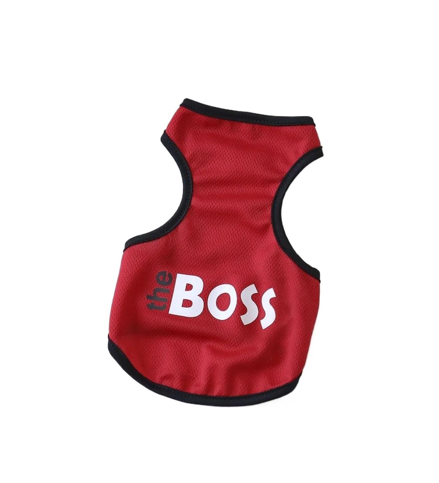Summer Pet Dog Clothing - Breathable Basketball Jersey for Dogs & Cats | Mesh Vest Costume (Color: Boss Size: M) - Buy Online on GoSupps.com