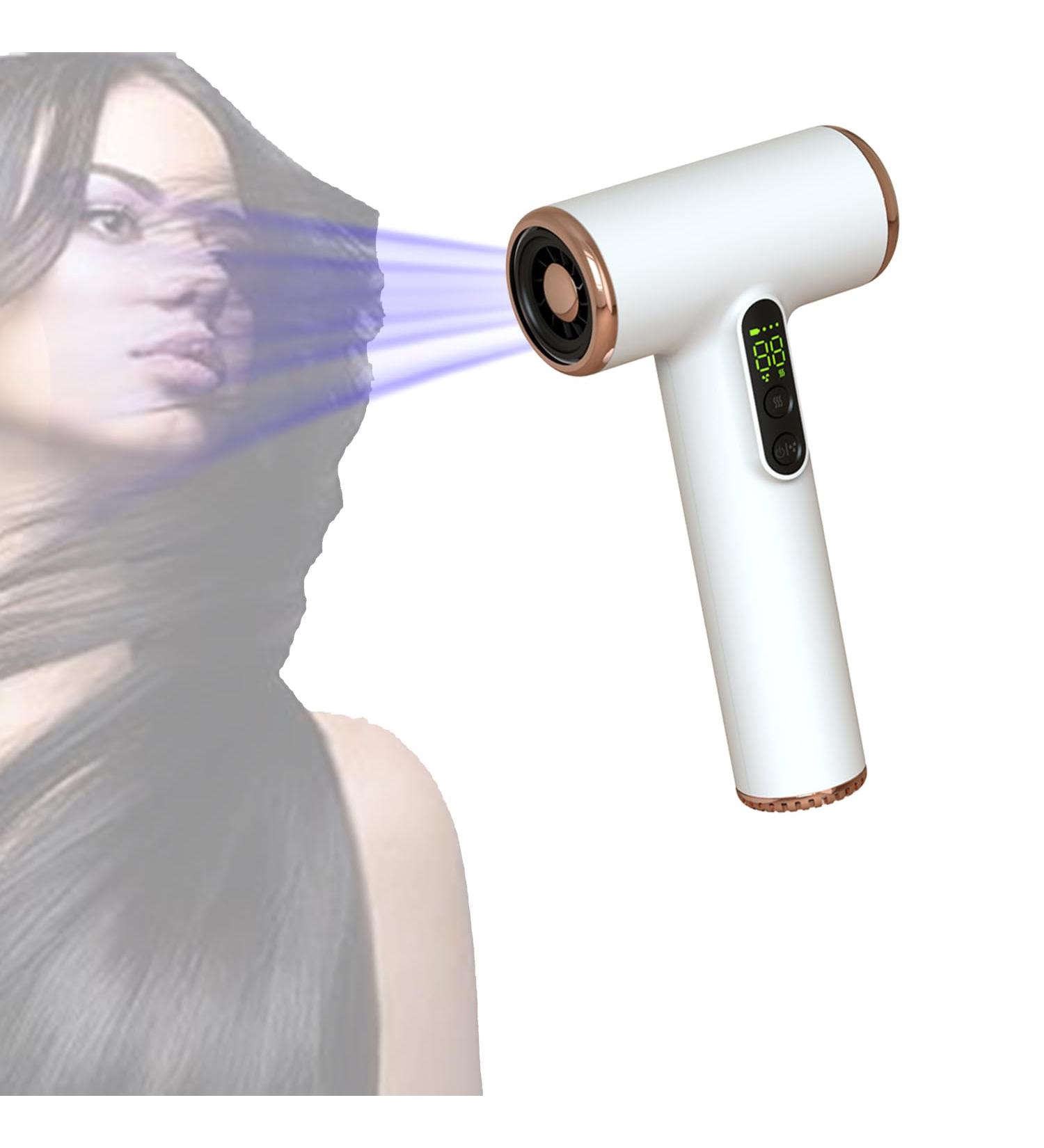 N/A Portable Travel Cordless Hair Dryer Rechargeable Blow Dryer 3-Level Wind Speed Adjustable with Digital Screen USB Cordless Hair Dryer for Women Kids Camping Art Painting - Buy Online on GoSupps.com