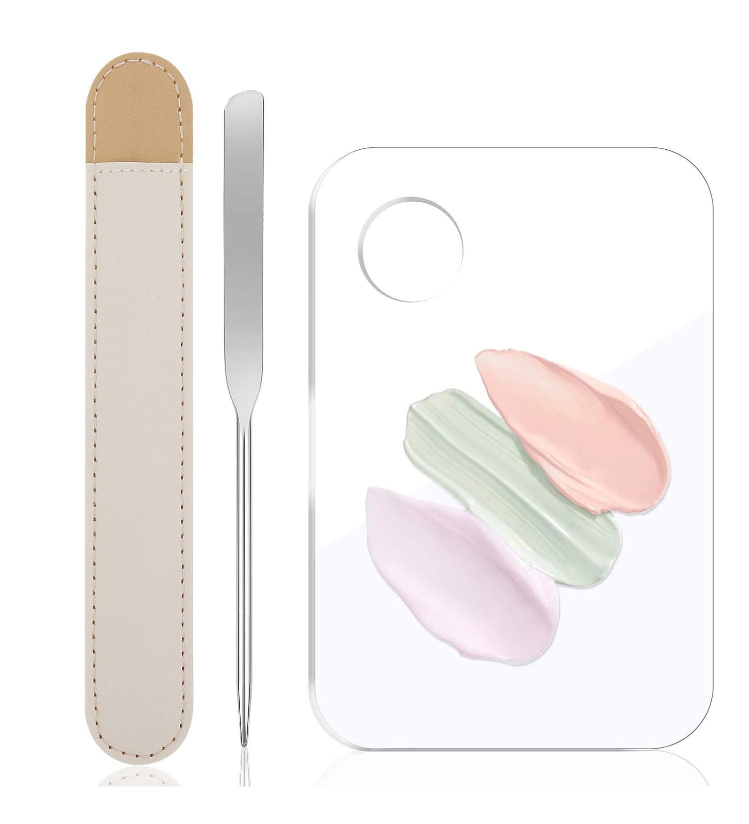 WLLHYF Stainless Steel Foundation Spatula | Korean Makeup Mixing Palette Picasso Spatula | Cosmetic Tool for Eye Shadow, Eyelash, Nail Art | Women Girls (Style A) - Buy Online on GoSupps.com