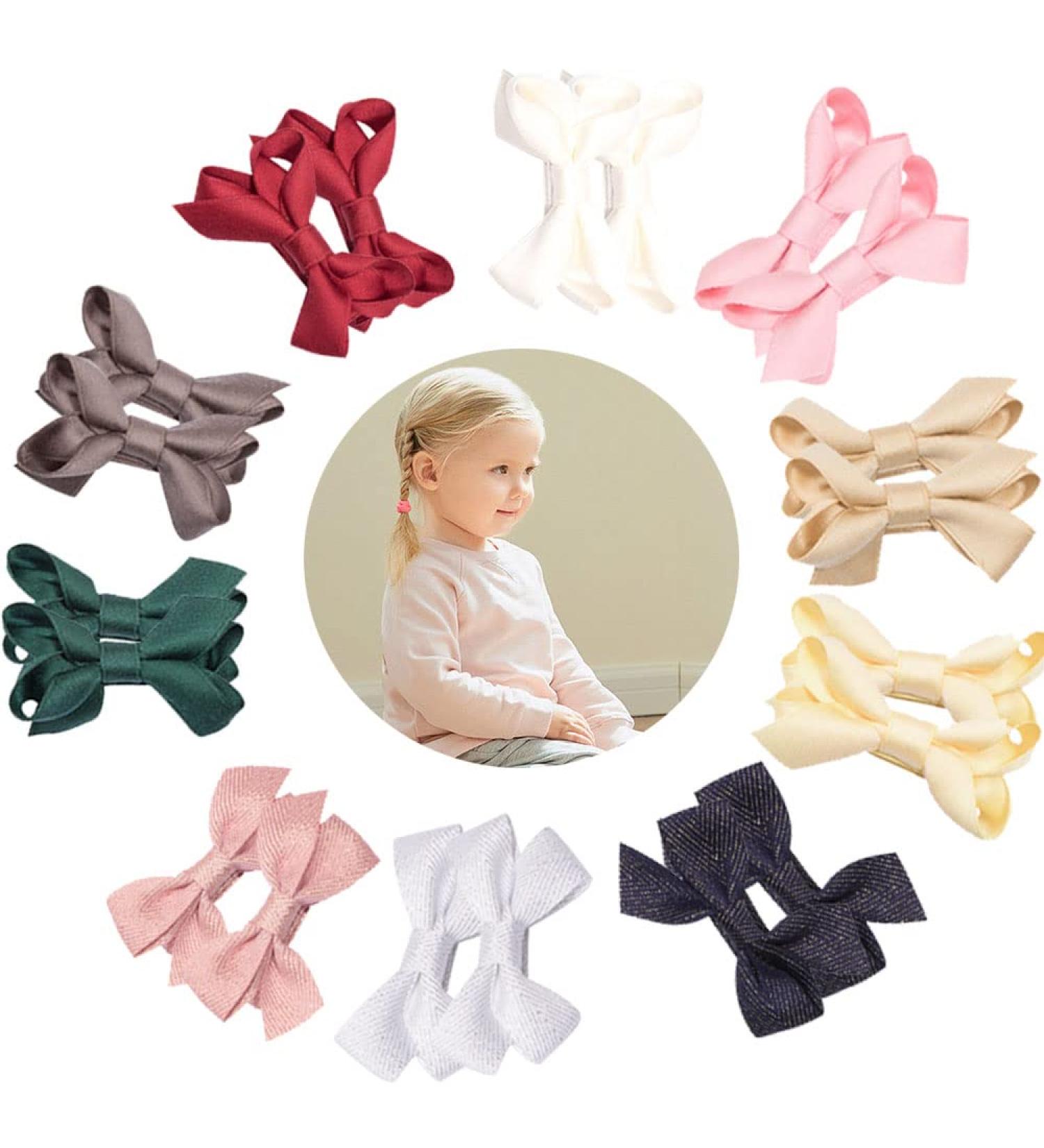 Oenothera Baby Girls Hair Accessories Set - 20 Pieces 10 Colors | Cute Hair Clips & Hair Sadders for Children & Teens - Buy Online on GoSupps.com