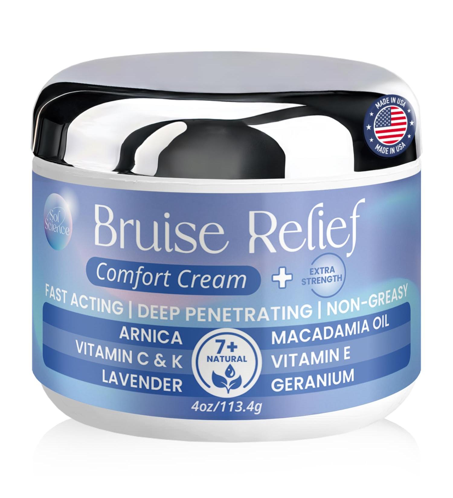 Bruise Relief Cream with Arnica & Vitamin K Extra Strength Formula for Bruising Discoloration and Thin Skin Fast-Absorbing Moisturizer for Seniors & Delicate Skin - Buy Online on GoSupps.com