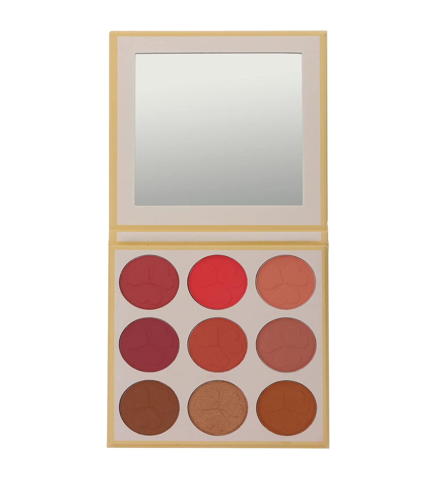 Solustre 1-Piece 9 Color Makeup Palette - Shimmering Eyeshadow Blush & Loose Powder for Flawless Face - International Shipping Available - Buy Online on GoSupps.com