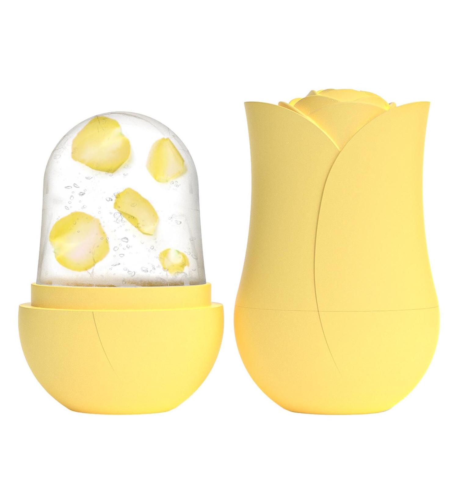 Ice Roller | Beauty Ice Roller | Ice Roller for Face and Eye Facial Beauty Ice Roller Skin Care Tools Ice Facial Cube Silicone Ice Mold Yellow - Buy Online on GoSupps.com