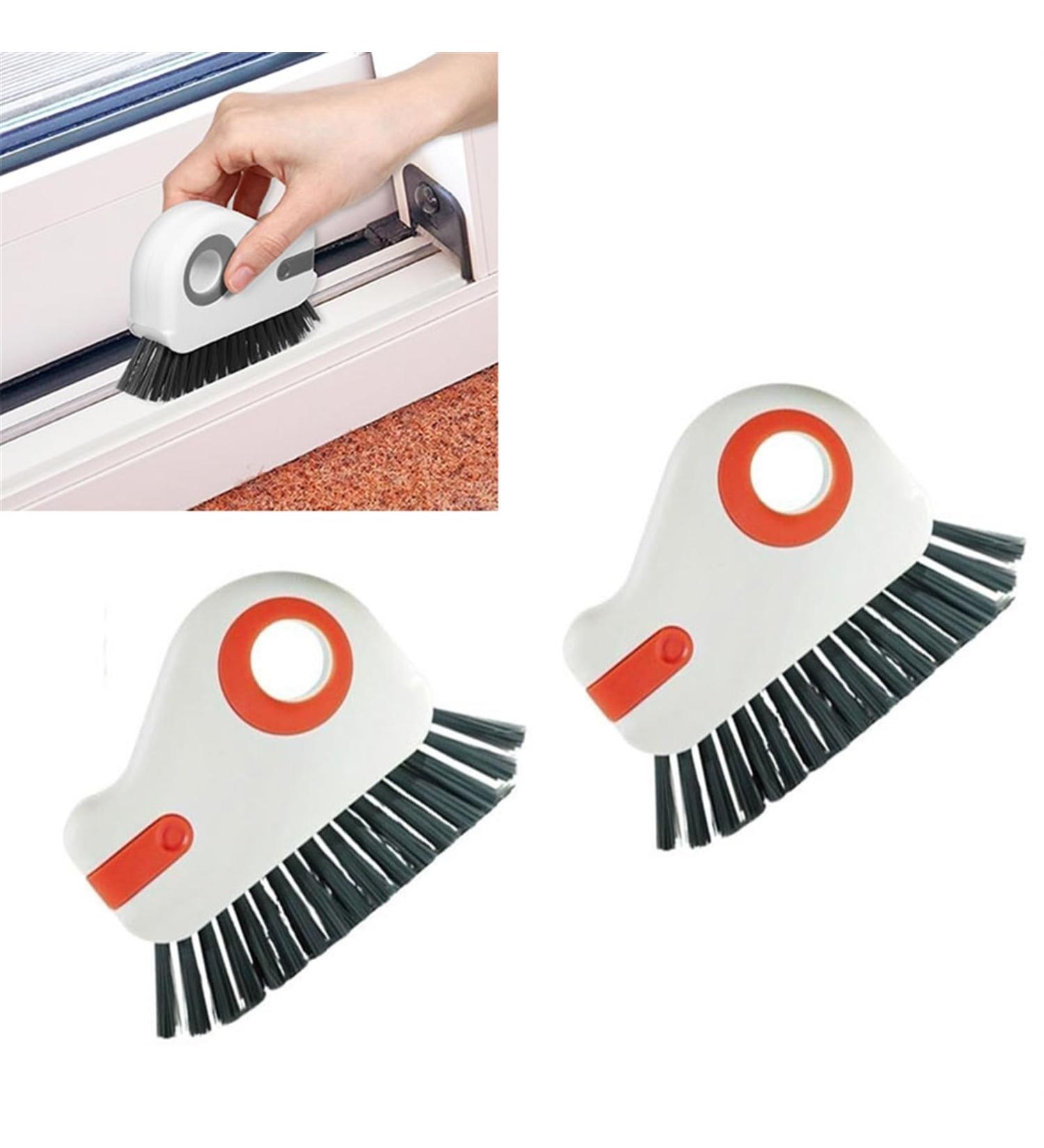 2 in 1 Groove Cleaning Brush Window Track Cleaning Tools with Hidden Scraper Magic Window Track Cleaner Sliding Door Track Cleaner Deck Hard Bristle Crevice Cleaning Tool(2pcs Orange) - Buy Online on GoSupps.com