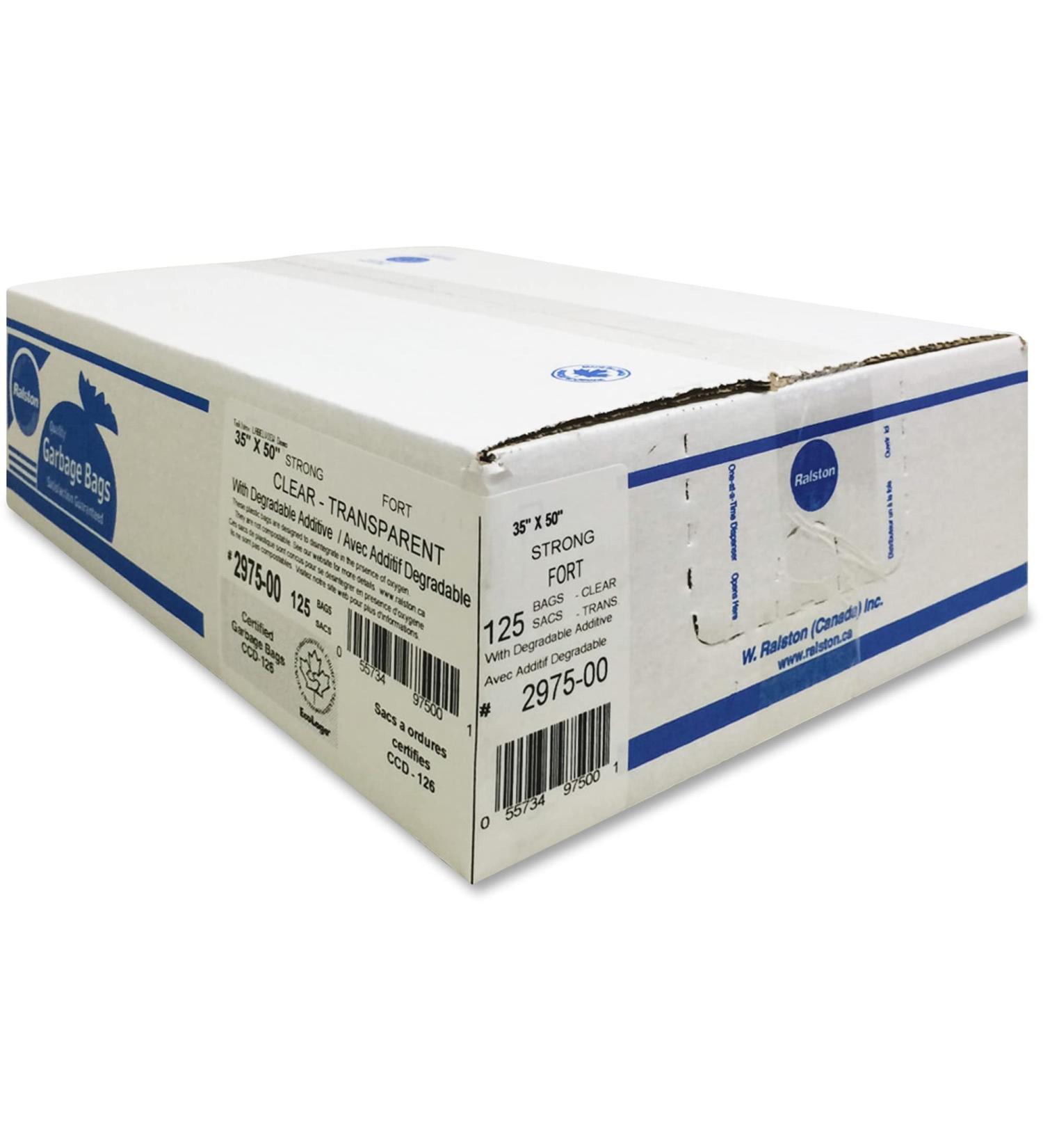 Bags-Garbage 35X50 Clear Industrial ECOLOGO Certified