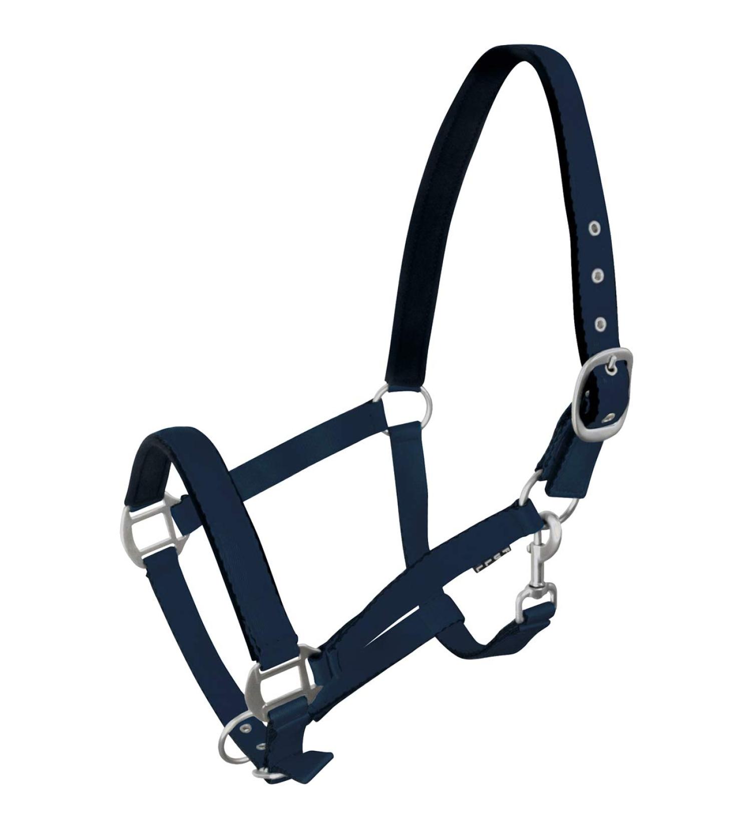 York Horse Halter Fluo soft padded stable halter pasture halter noseband (Full dark blue) Full dark blue