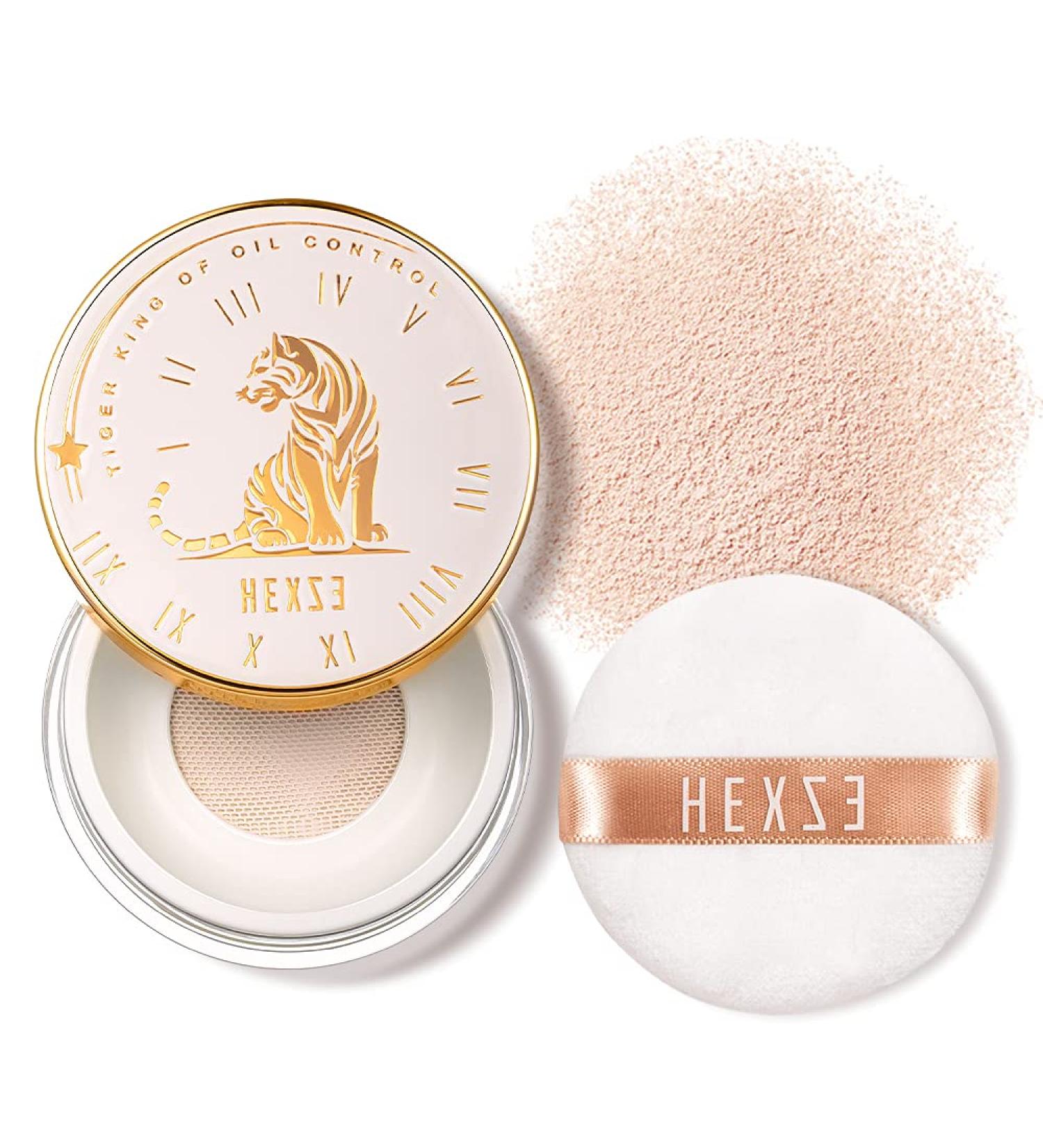 HEXZE Loose Mineral Mattifying Setting Powder - Blurs Pores, Controls Shine, Lightweight & Long Lasting - T30 Pink (0.24 Oz) - Buy Online on GoSupps.com