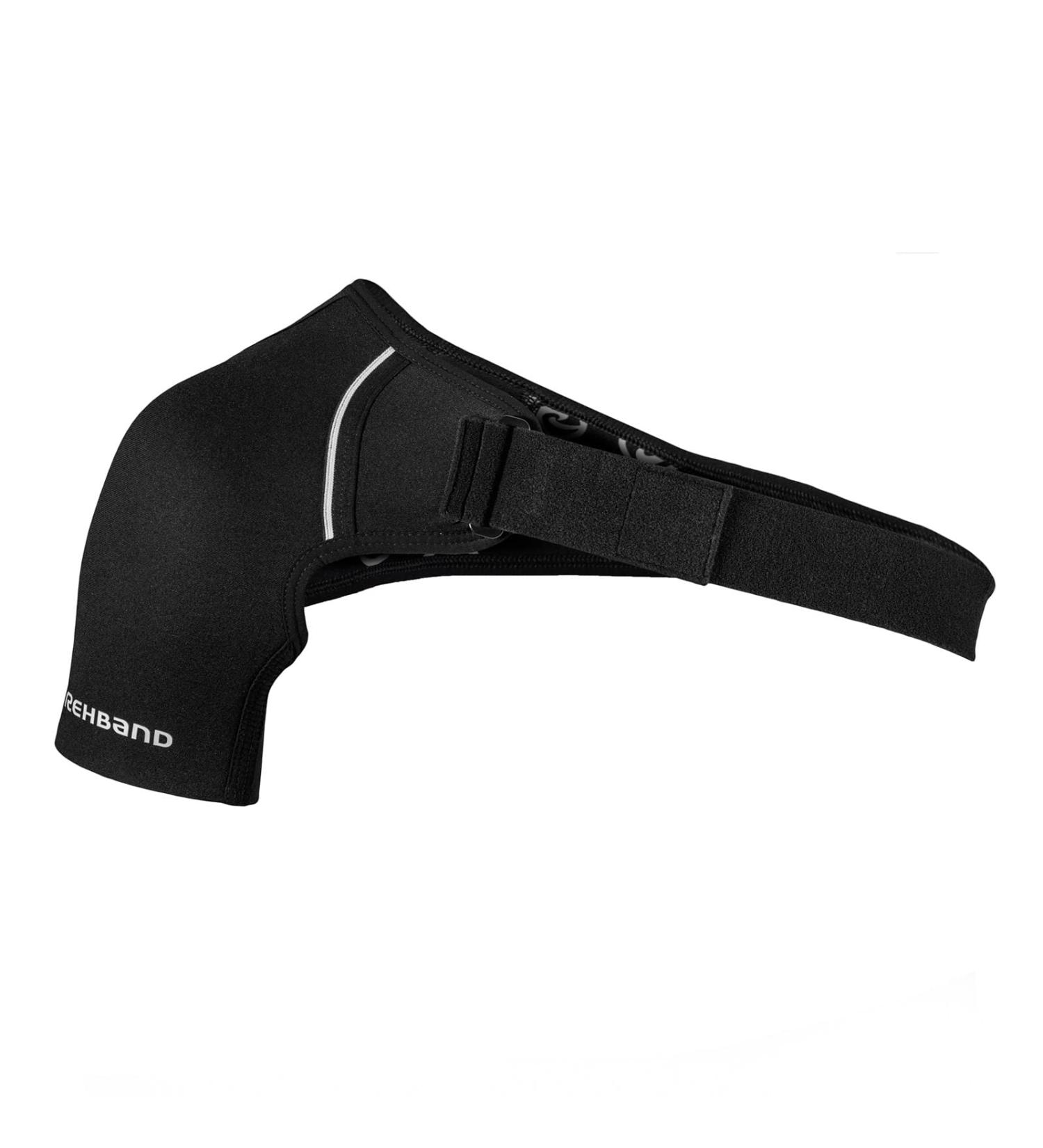 Rehband Shoulder Brace | Adjustable Neoprene Support for Men & Women | Sports & Everyday Use | Medium Black - Left Side - Buy Online on GoSupps.com