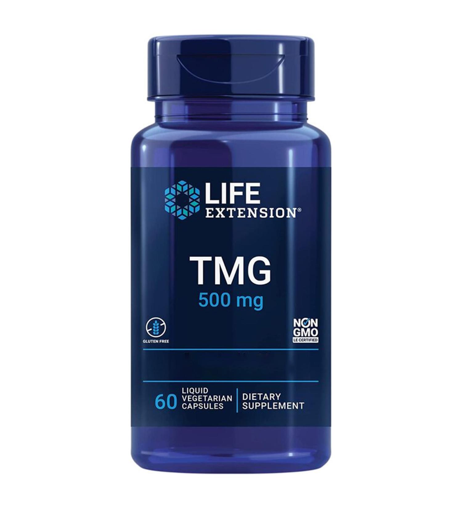 Life Extension TMG 500mg 60 Vegan Liquid Capsules Gluten Free Soy Free Vegetarian - Buy Online on GoSupps.com