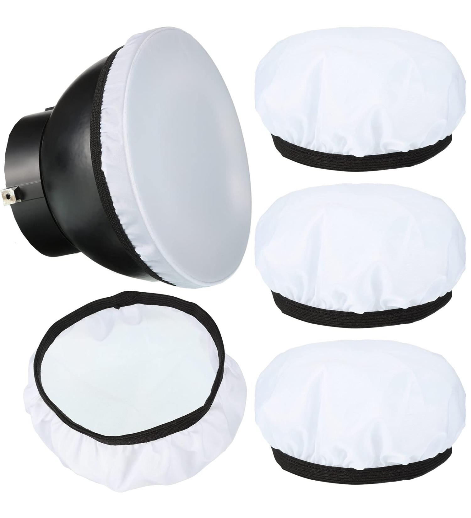4-Piece 7 Soft Diffuser Lamp Sock Set for Strobe Flash Lights - White - Buy Online on GoSupps.com