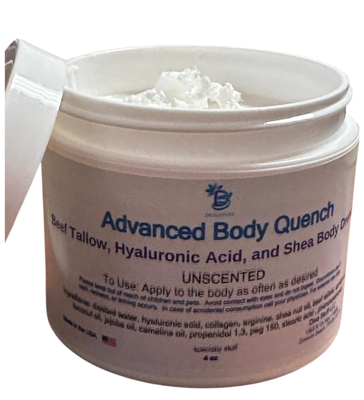 Diva Stuff Advanced Body Quench Unscented With Beef Tallow Hyaluronic Acid Shea Butter Deep Hydration Plumps Smooths and Hydrates - Buy Online on GoSupps.com