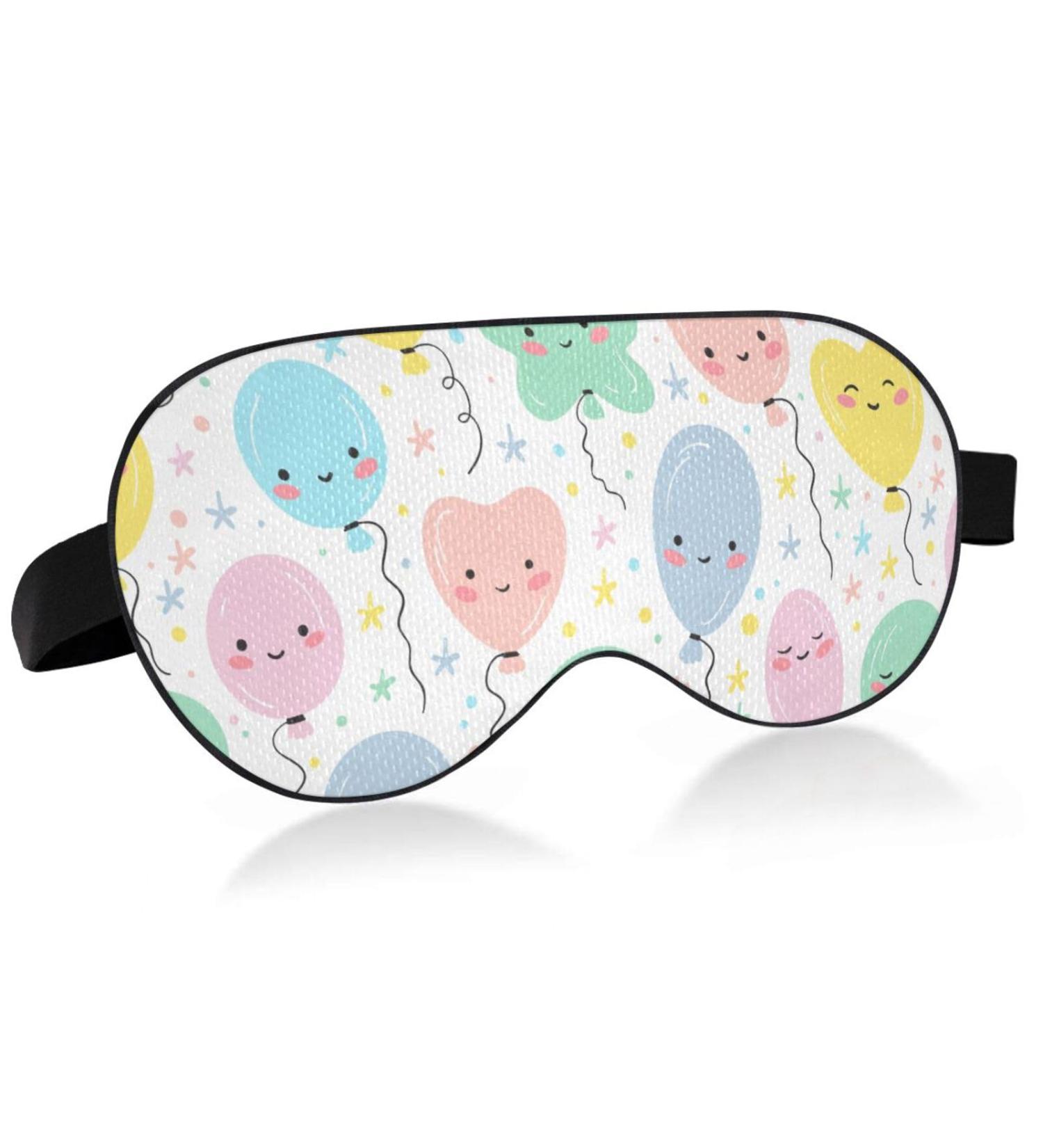 Haskirky Light Blocking Eye Mask for Deep Sleep | Adjustable Breathable Design for Men and Women | Ideal for Travel, Yoga, Meditation | Cute Balloon Pattern - Buy Online on GoSupps.com