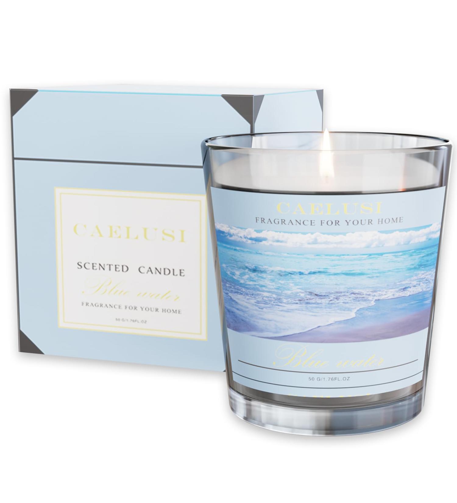 Citronella Candles - Outdoor Soy Candles for Home | Scented Gifts for Women | 20 Hour Aromatherapy Blue Beach Candle Set - Perfect for Mom - Buy Online on GoSupps.com