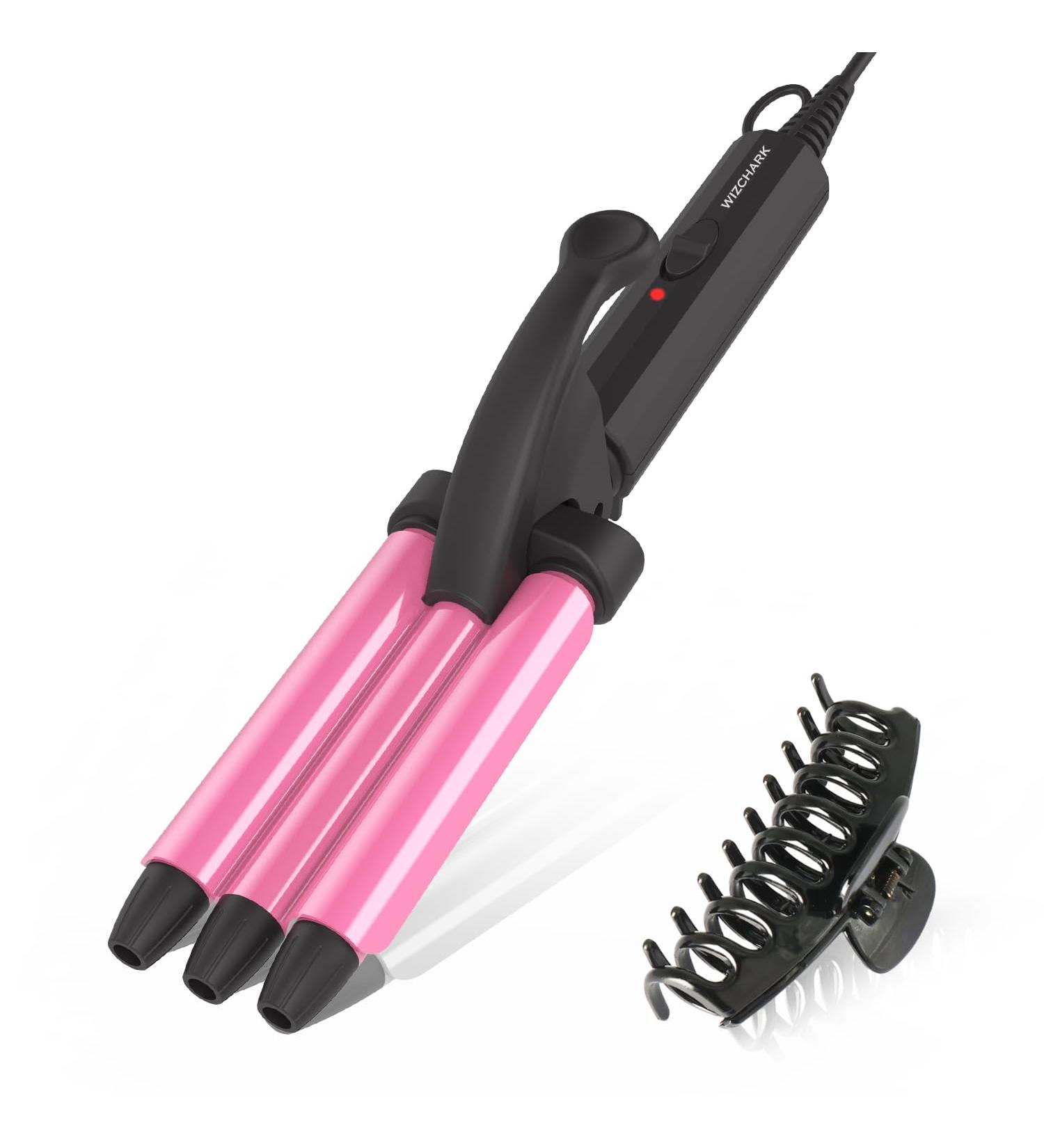 Mini Waver Curling Iron | 1/2 Inch Hair Crimper with Ceramic Tourmaline | Dual Voltage Travel Hair Waver for Beach Waves | Pink - Buy Online on GoSupps.com