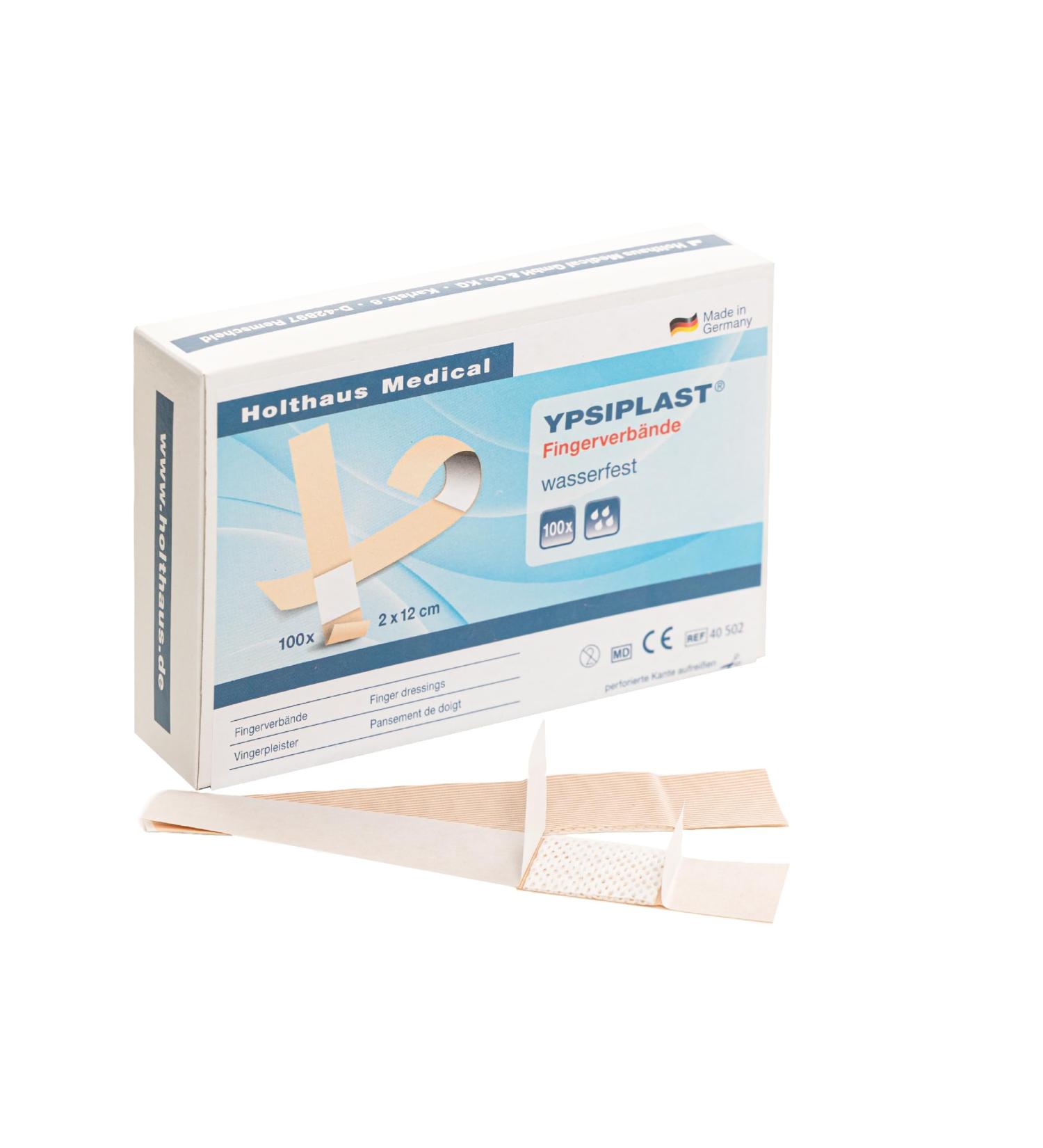 Holthaus Medical YPSIPLAST Waterproof Finger Bandage - 100 Pack (2x12 cm) | Ideal for International Shipping - Buy Online on GoSupps.com