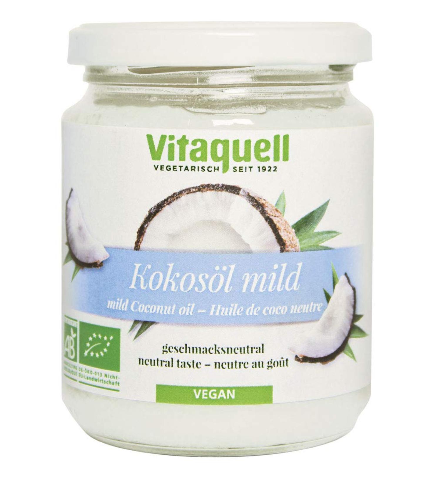 Vitaquell coconut oil organic mild 215 ml