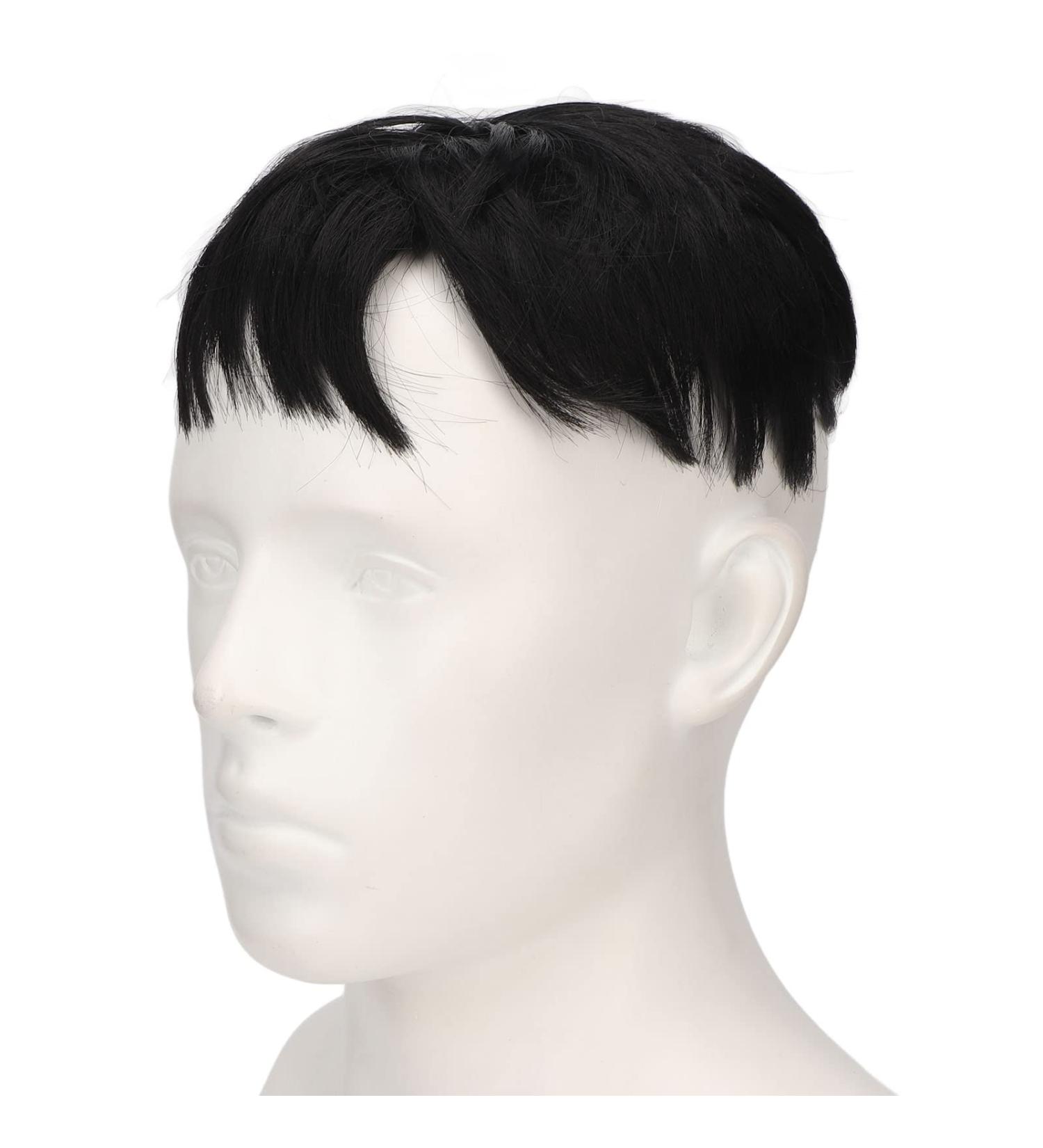 Men Hair Topper Short Toupee Hairpiece Short Toupee for Men Hair Topper Wig Clip in Crown Hair Extensions for Covering White Loss Hair Daily Wear - Buy Online on GoSupps.com
