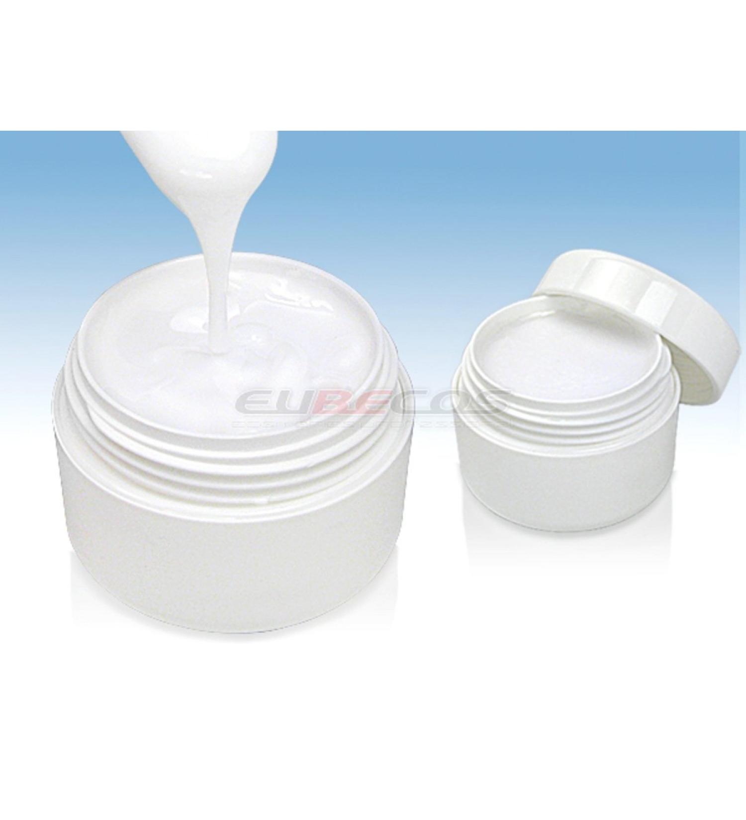 EuBeCos Gel Euro-French WHITE - 30 ml - UV gel in TOP STUDIO QUALITY - MADE IN GERMANY! - FRENCH LOOK