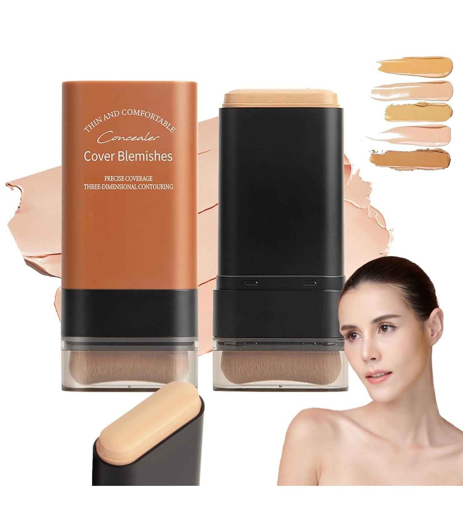 Flawless Eraser Foundation Stick Korea Flawless Eraser Foundation Stick Hydrating Lightweight Foundation Stick with Brush Cosmetics Foundation Stick for Mature Skin Travel Size Makeup (Ivory #) Ivory 5 g (Pack of 4) - Buy Online on GoSupps.com