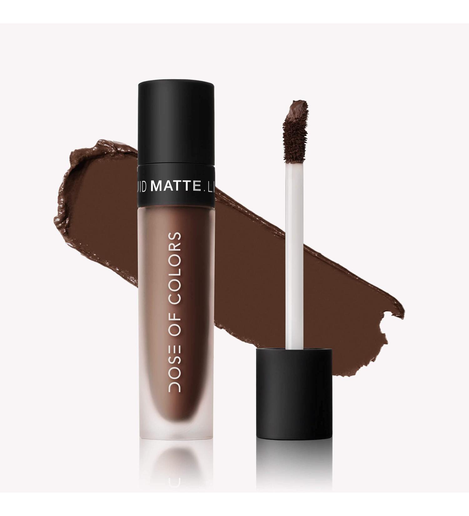 Dose of Colors Liquid Matte Lipstick in Chocolate Wasted - Long-lasting and bold color - Buy Online on GoSupps.com