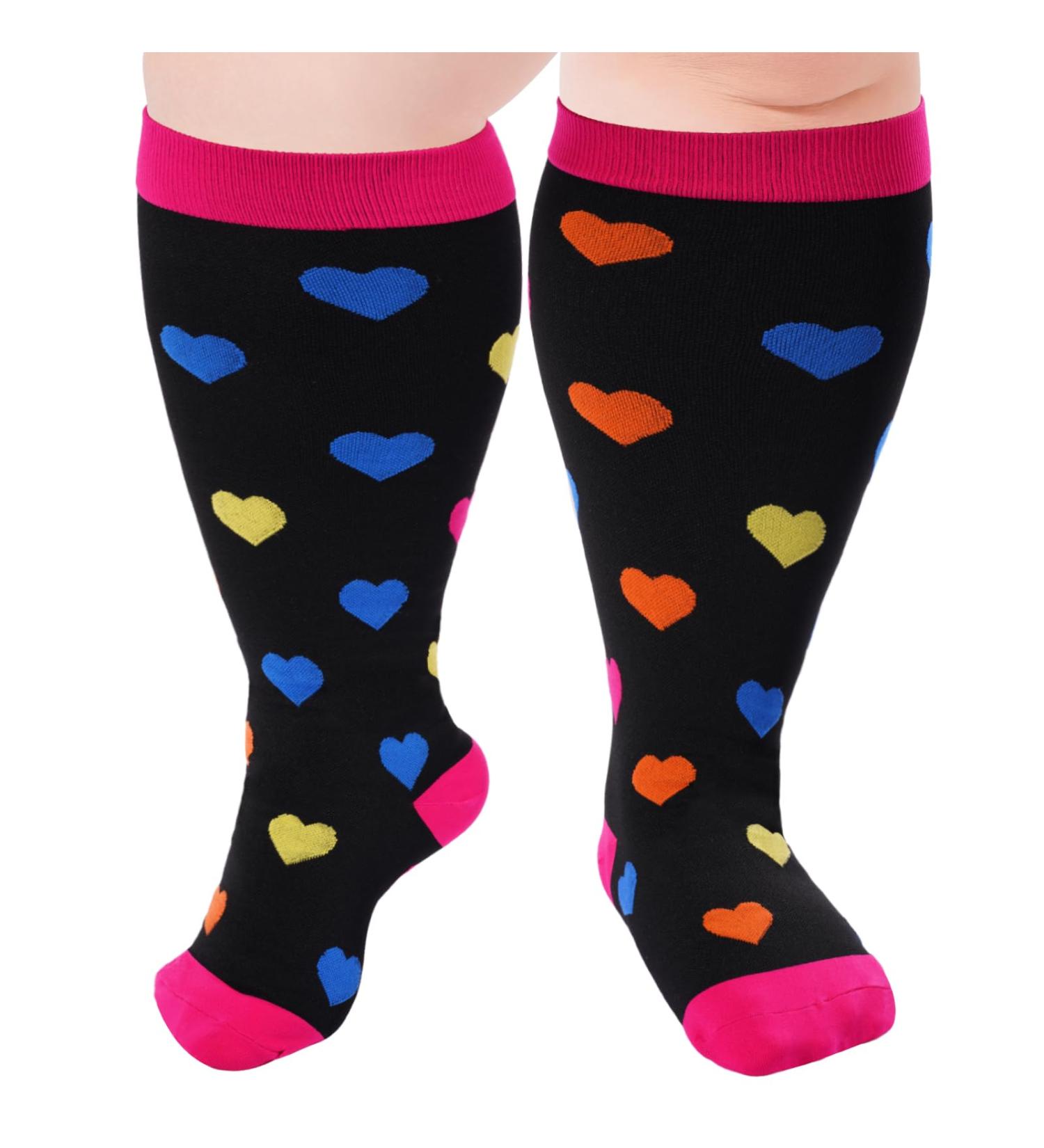 Ancrina Oversize Compression Stockings for Men & Women | Sports Running Air Travel Cycling | XL-XXL Black - Buy Online on GoSupps.com