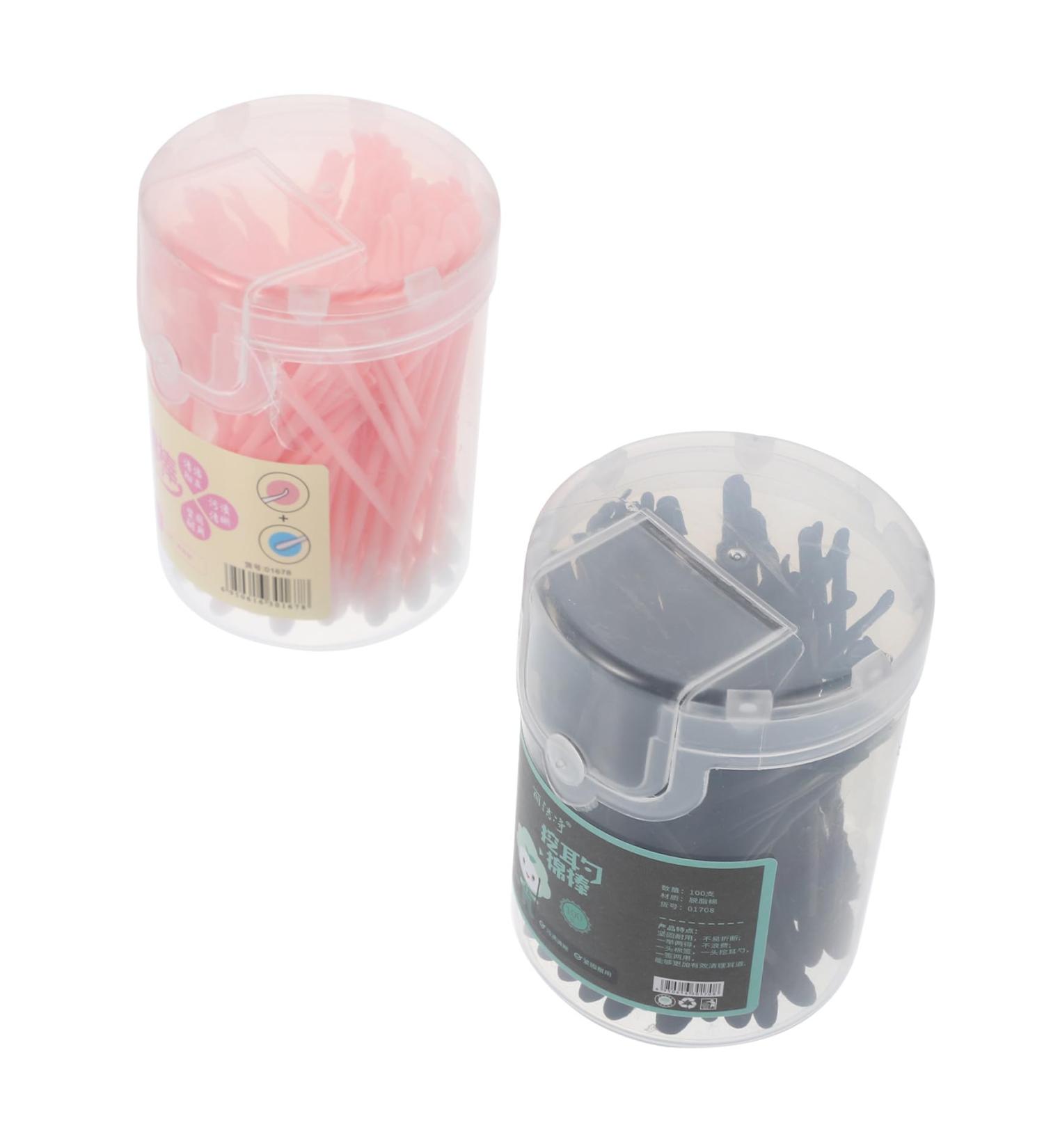 SEWOART 200pcs Assorted Ear Cleaning Cotton Swabs Double-Headed Tools for Ear Wax Removal Buds for Household Use Safe and Comfortable Material Random Style - Buy Online on GoSupps.com