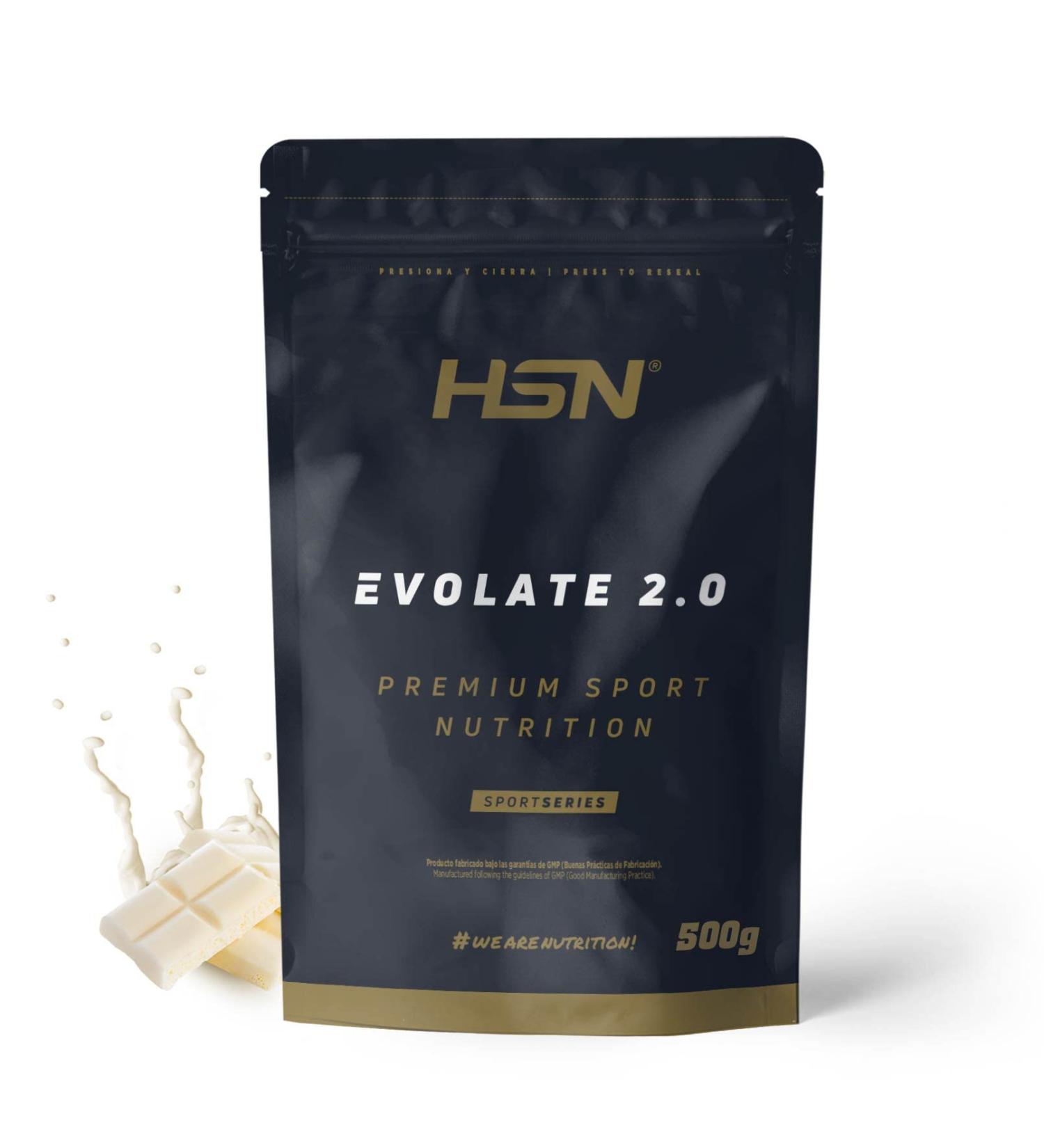  HSN HSN Evolate 2.0 Whey Protein Isolate | White Chocolate 500g 17 smoothies | Whey Protein Isolate | WPI 90% CFM | Grass-Fed | DigeZyme Enzymes | Non-GMO vegan gluten-free and soy-free - Buy Online on GoSupps.com